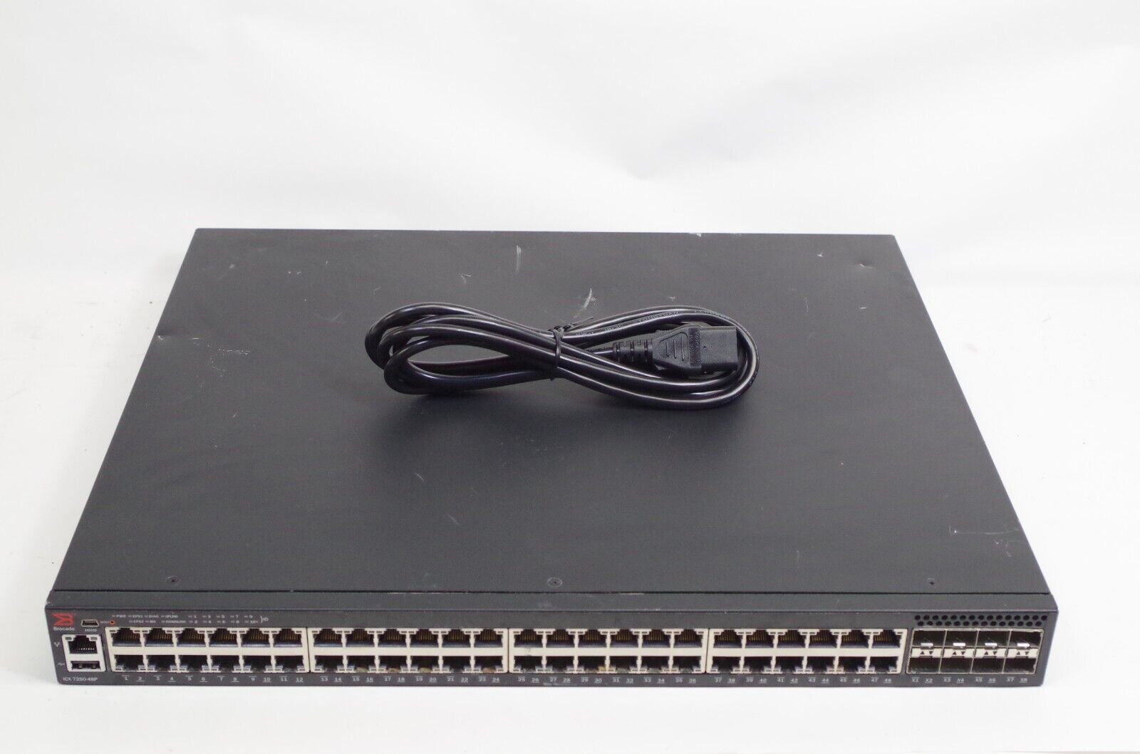 Brocade ICX 7250 48-Port PoE 8x1/10 GbE Ethernet Switch (ICX7250-48P-2X10G)