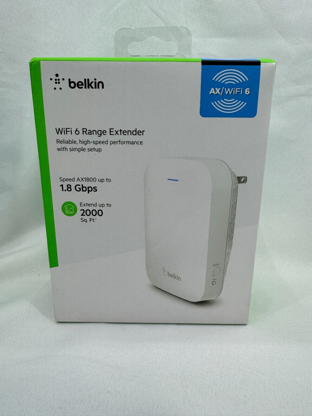 Belkin Dual Band IEEE 802.11ax1.80 Gbit/s Wireless Range Extender BRAND NEW