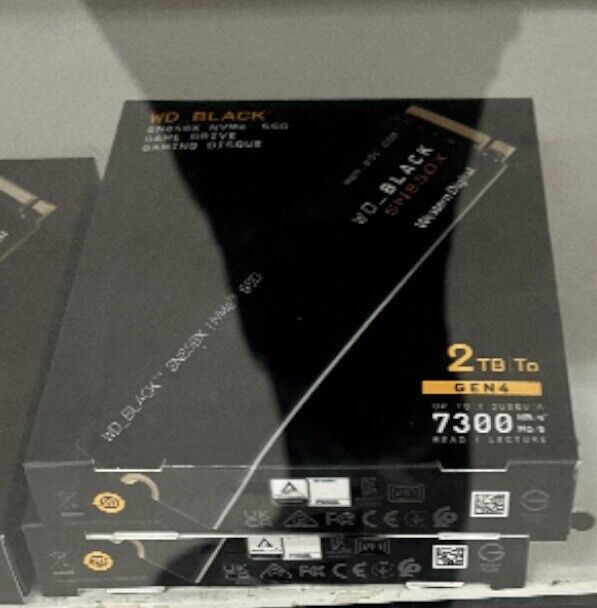 Western Digital WD Black SN850X 2TB GEN 4 SSD Game Drive Brand New WDBB960020BNC