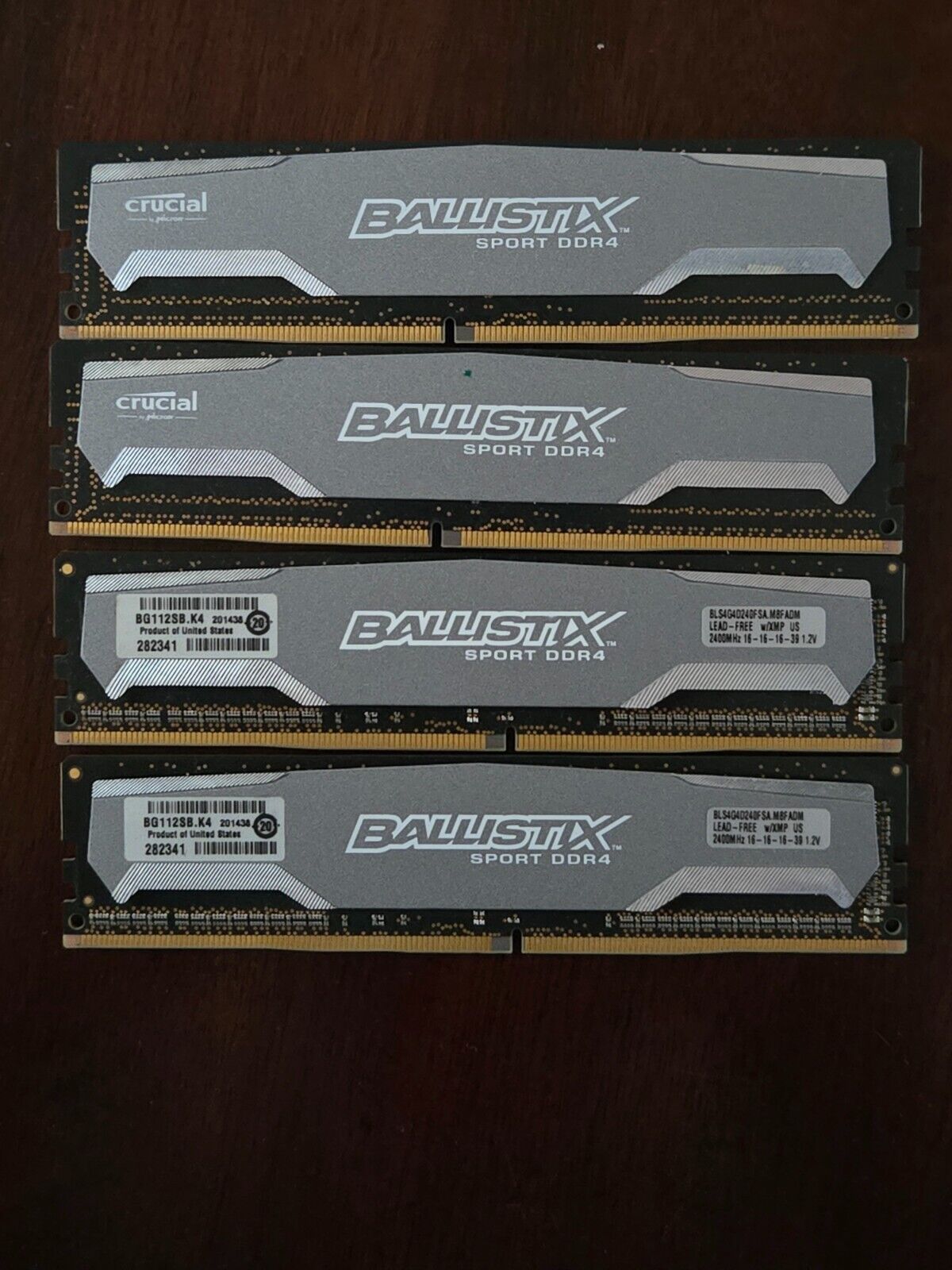 16GB Crucial Ballistix Sport DDR4 RAM Kit (4x4GB) - BLS4C4G4D240FSA M8FADM