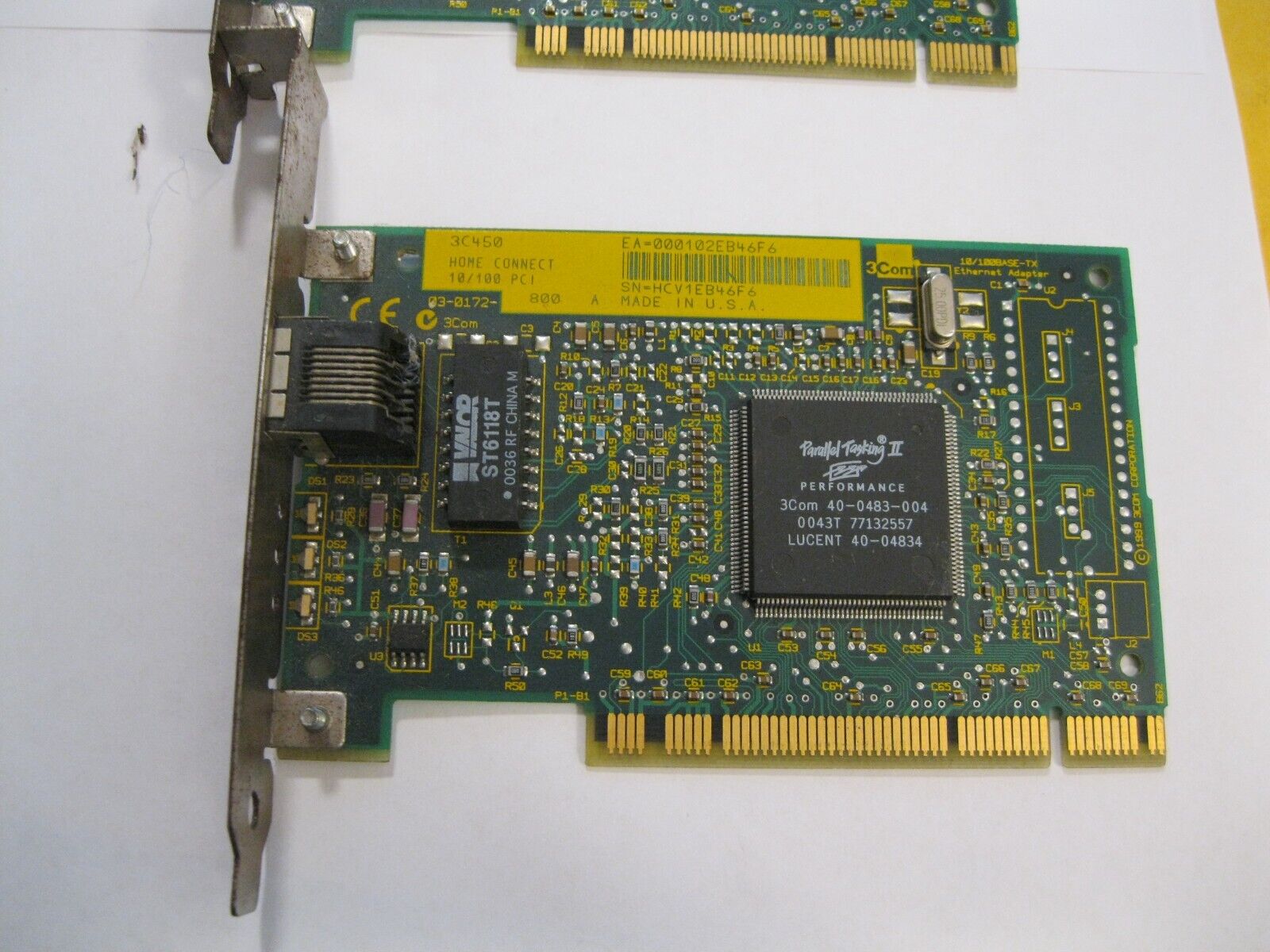 3Com Home Connect 3C450, PCI 10/100 Fast Ethernet Adapter 02-0172-004  REV A