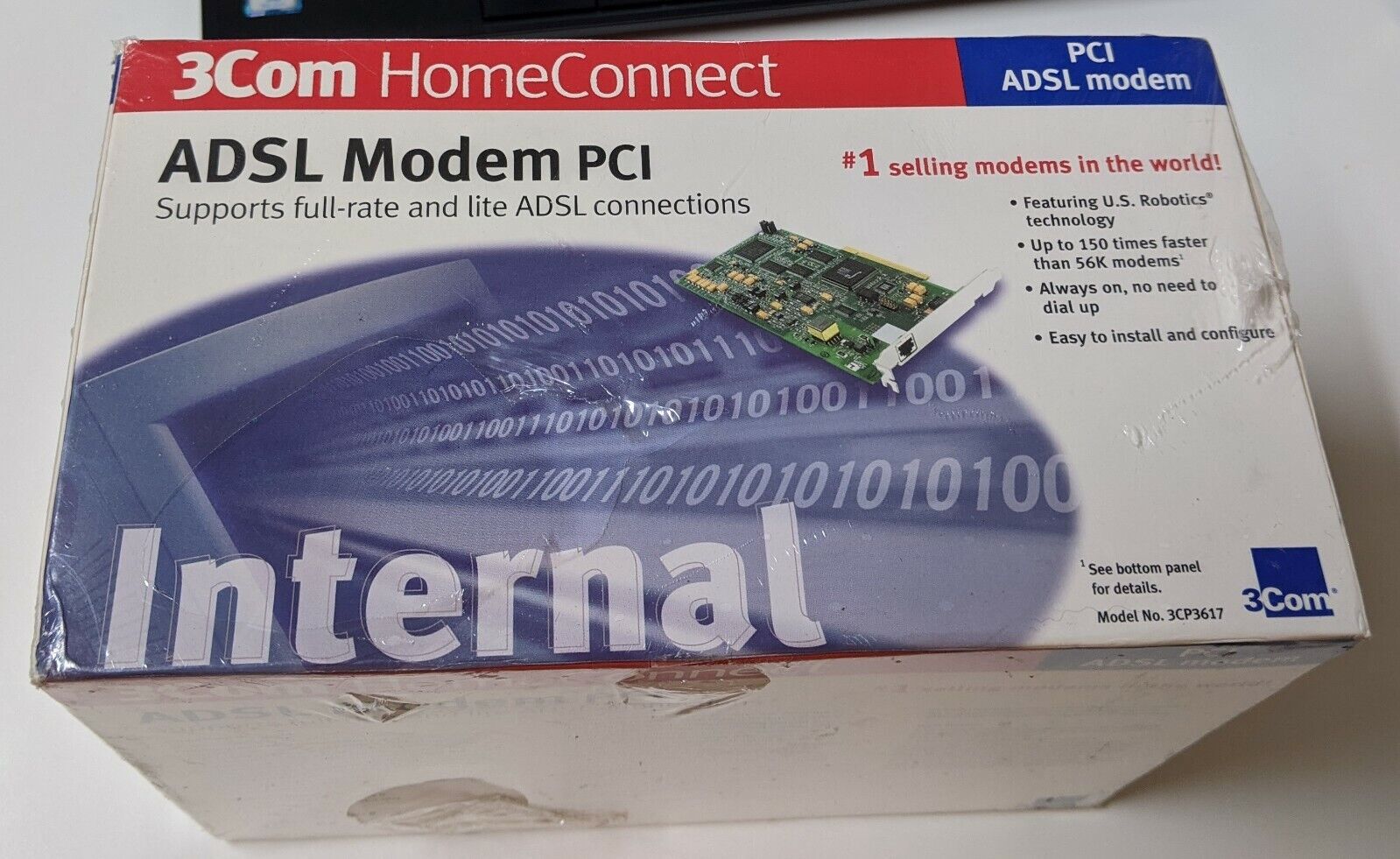 3Com HomeConnect Internal 56K PCI ADSL Modem 1WAN 3CP3617B - Brand new SEALED