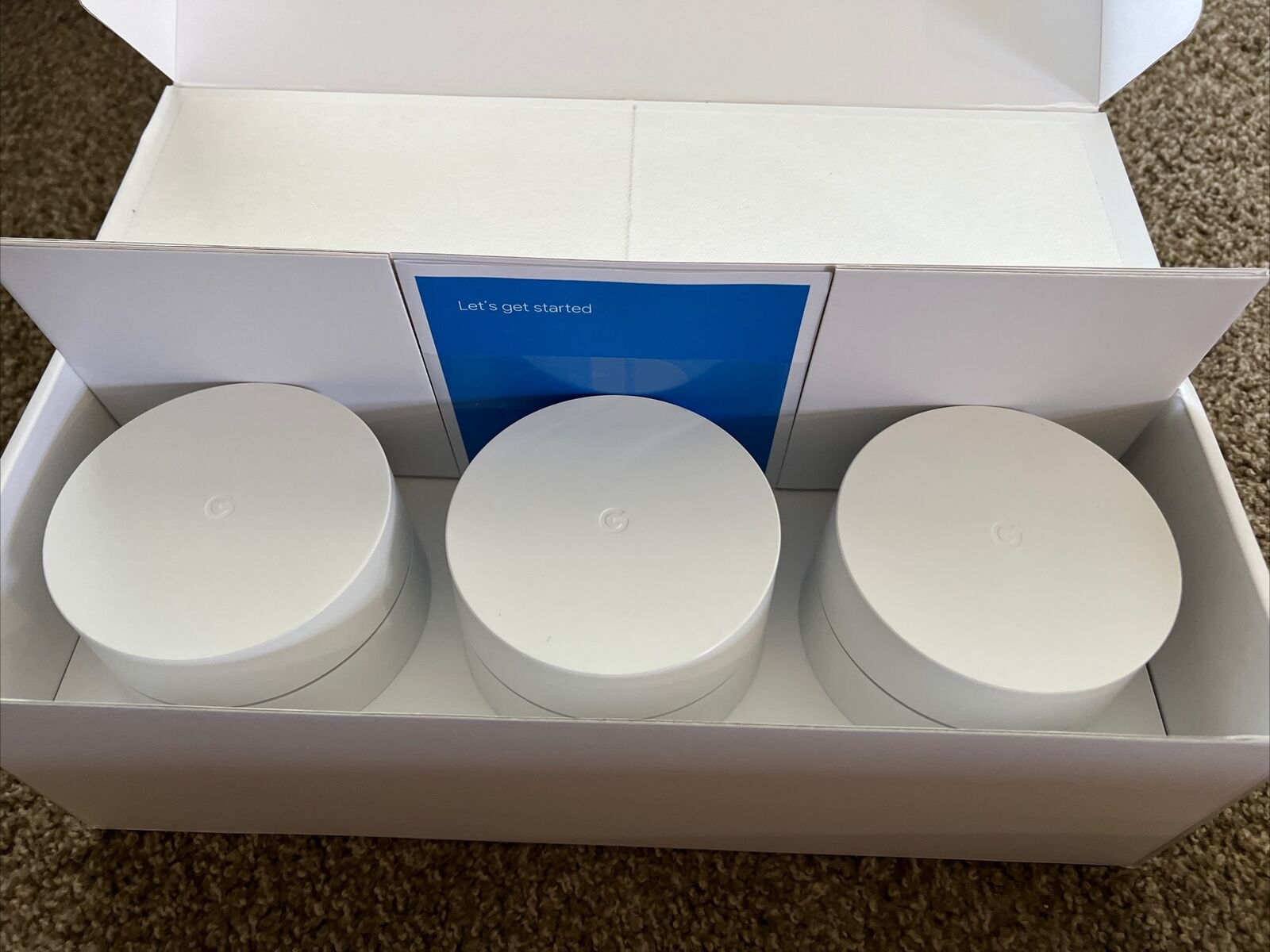 Google Wifi 1200 Mbps 2 Port 1000 Mbps Wireless Router - Snow, Pack of 3...