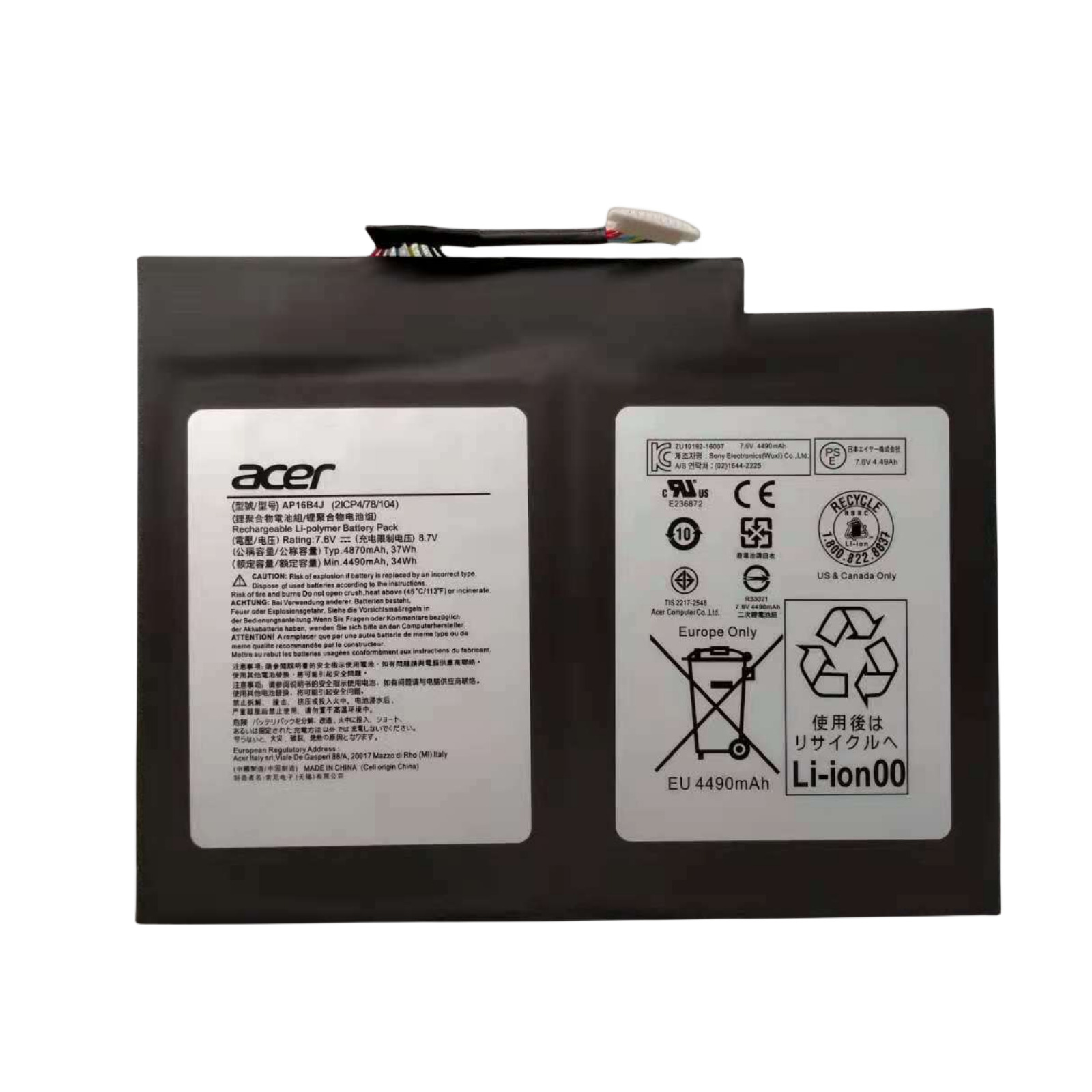 Genuine AP16B4J battery for Acer Aspire Switch Alpha 12 SA5-271-300K 30MS 31YN