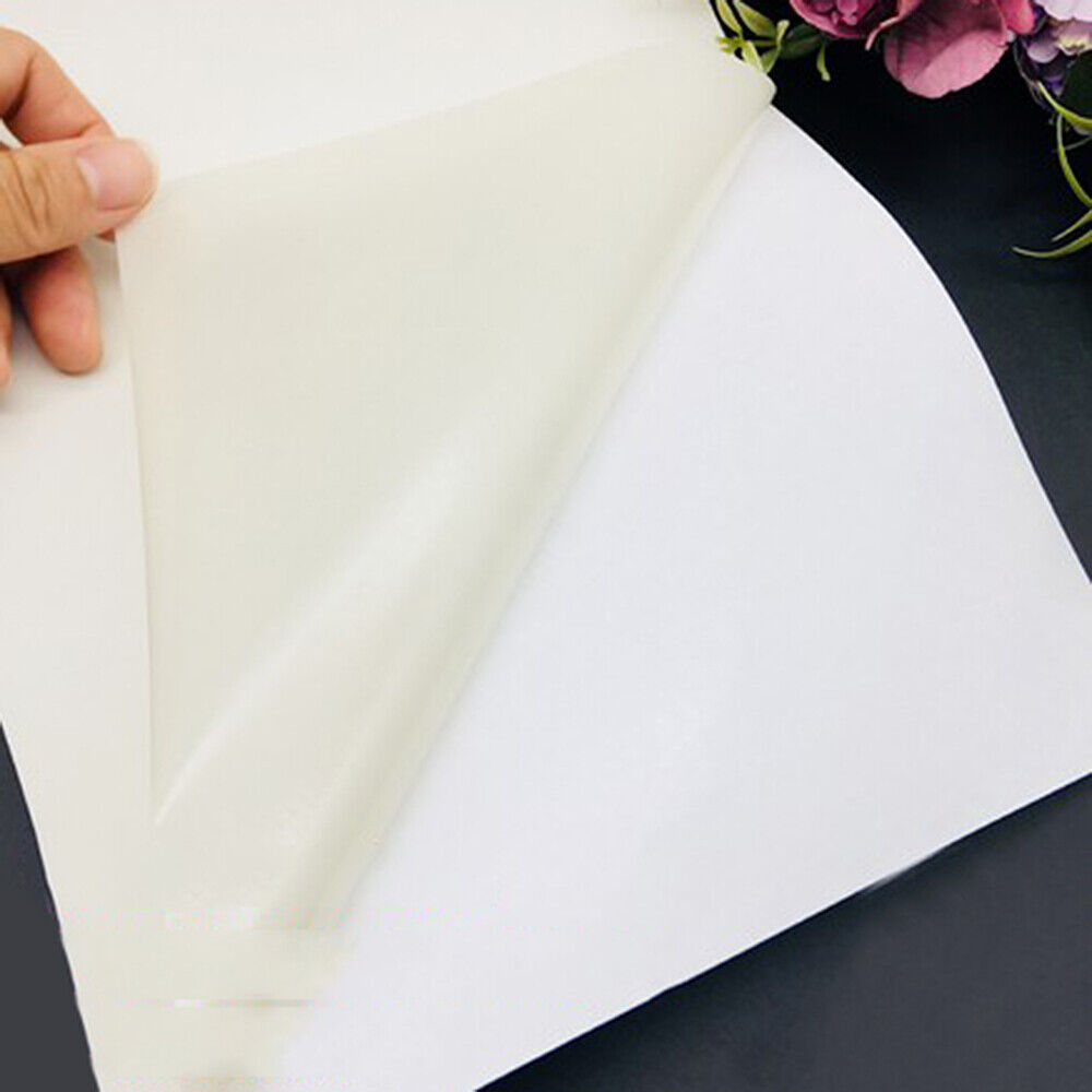 10x A4 Self Adhesive Parchment Paper Transparent Inkjet Printer Sticker