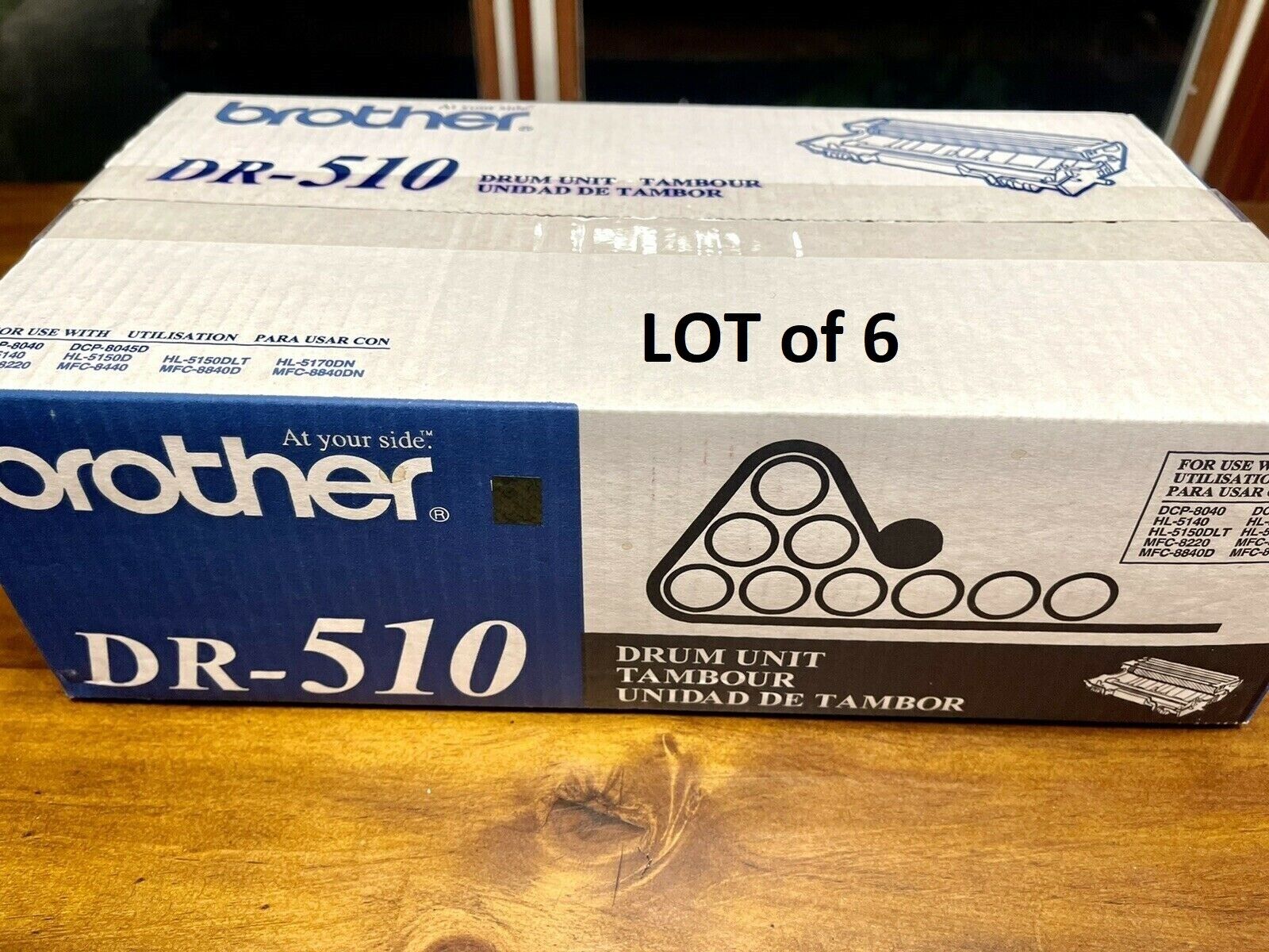 6)BROTHER Genuine DR-510 Drum Unit - Sealed Box OEM Original DR510 HL 5140 5150 