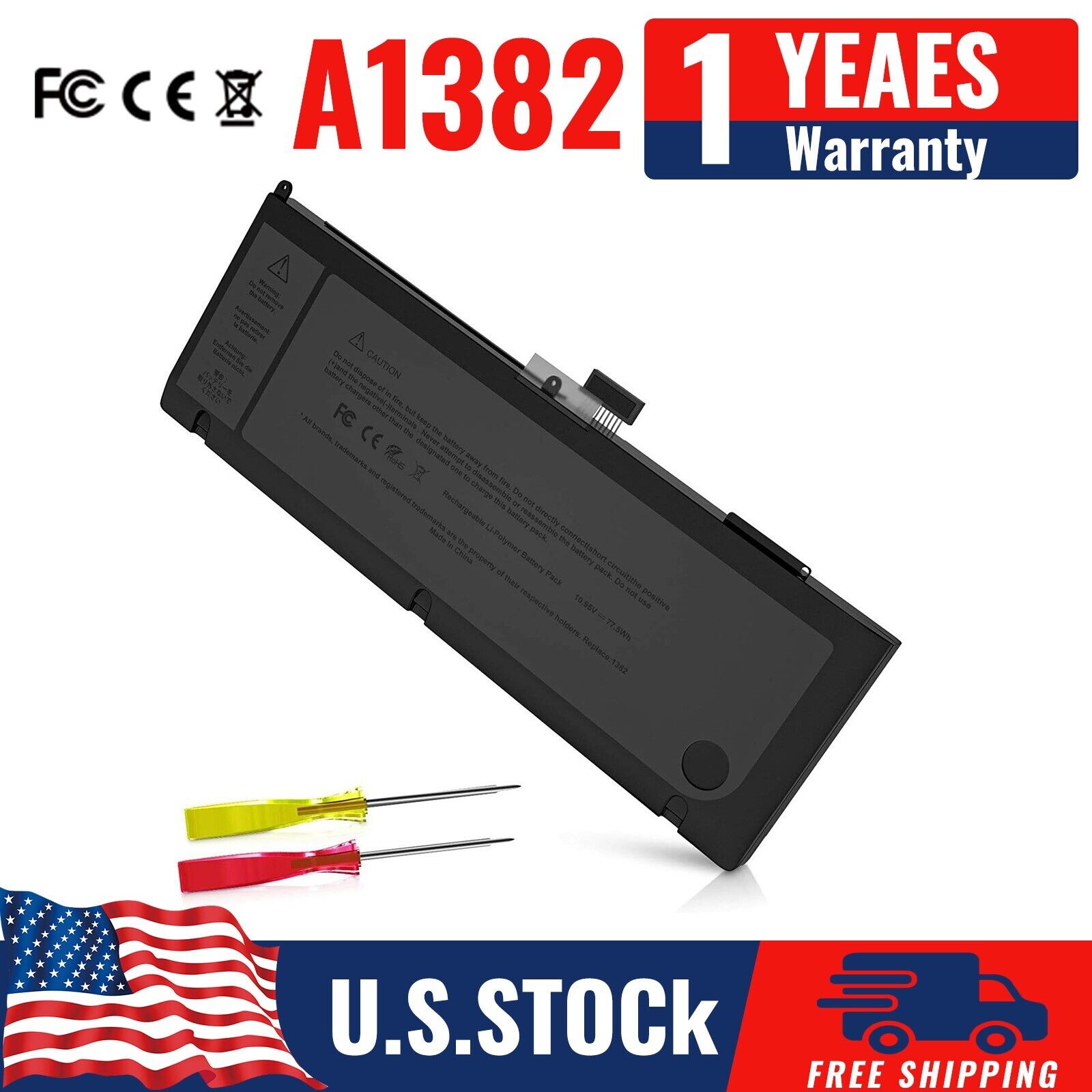 Genuine OEM A1382 Battery for MacBook Pro 15 inch A1286 Early/Late 2011 Mid 2012