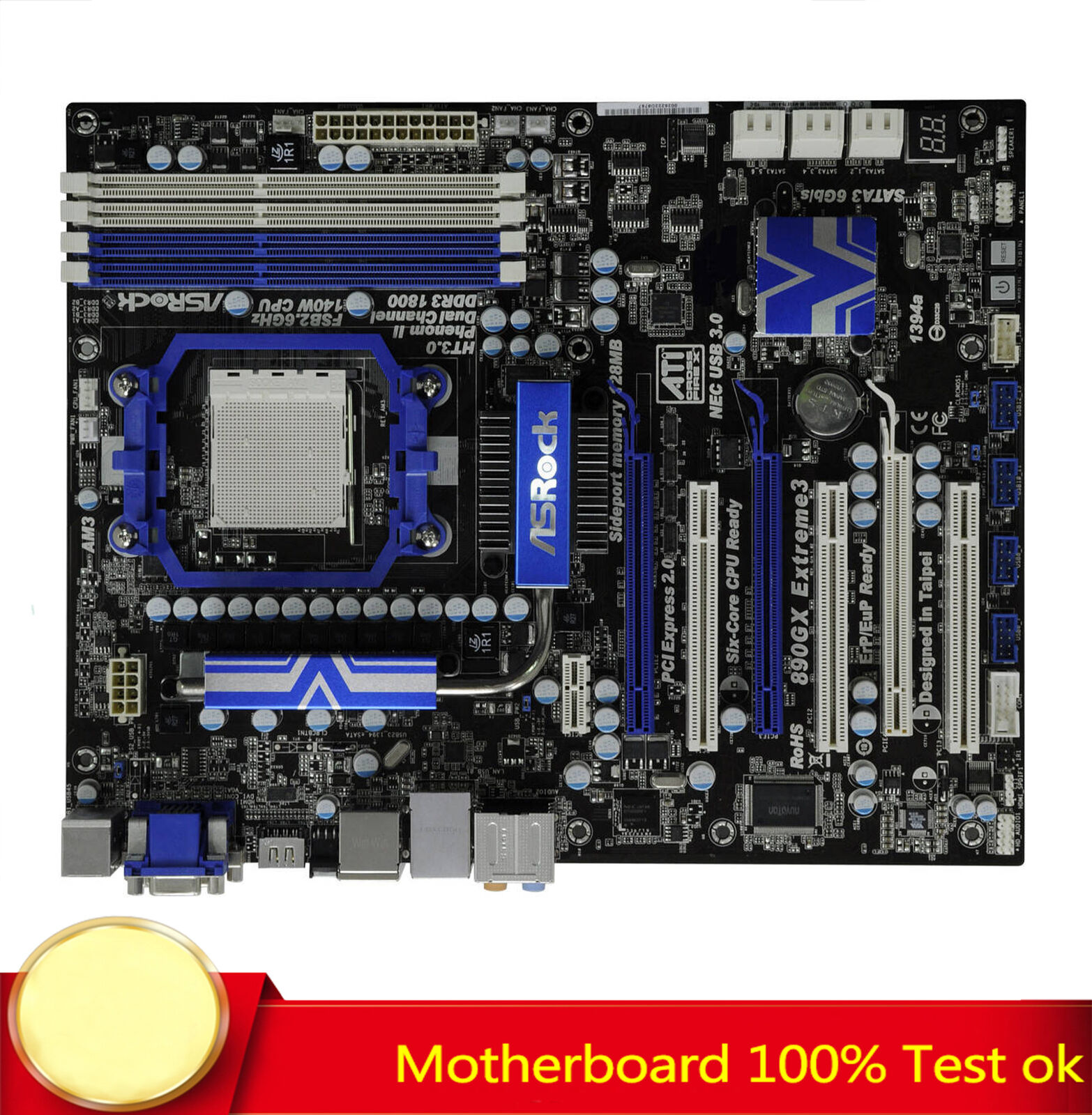 FOR ASRock 890GX Extreme3 Motherboard Supports USB3.0 AM3/AM3+ 100% Test Work