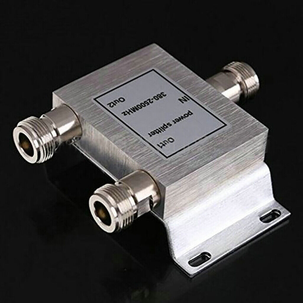 Power Splitter 380-2500MHz Signal Booster Divider N-Female Connector 50ohm