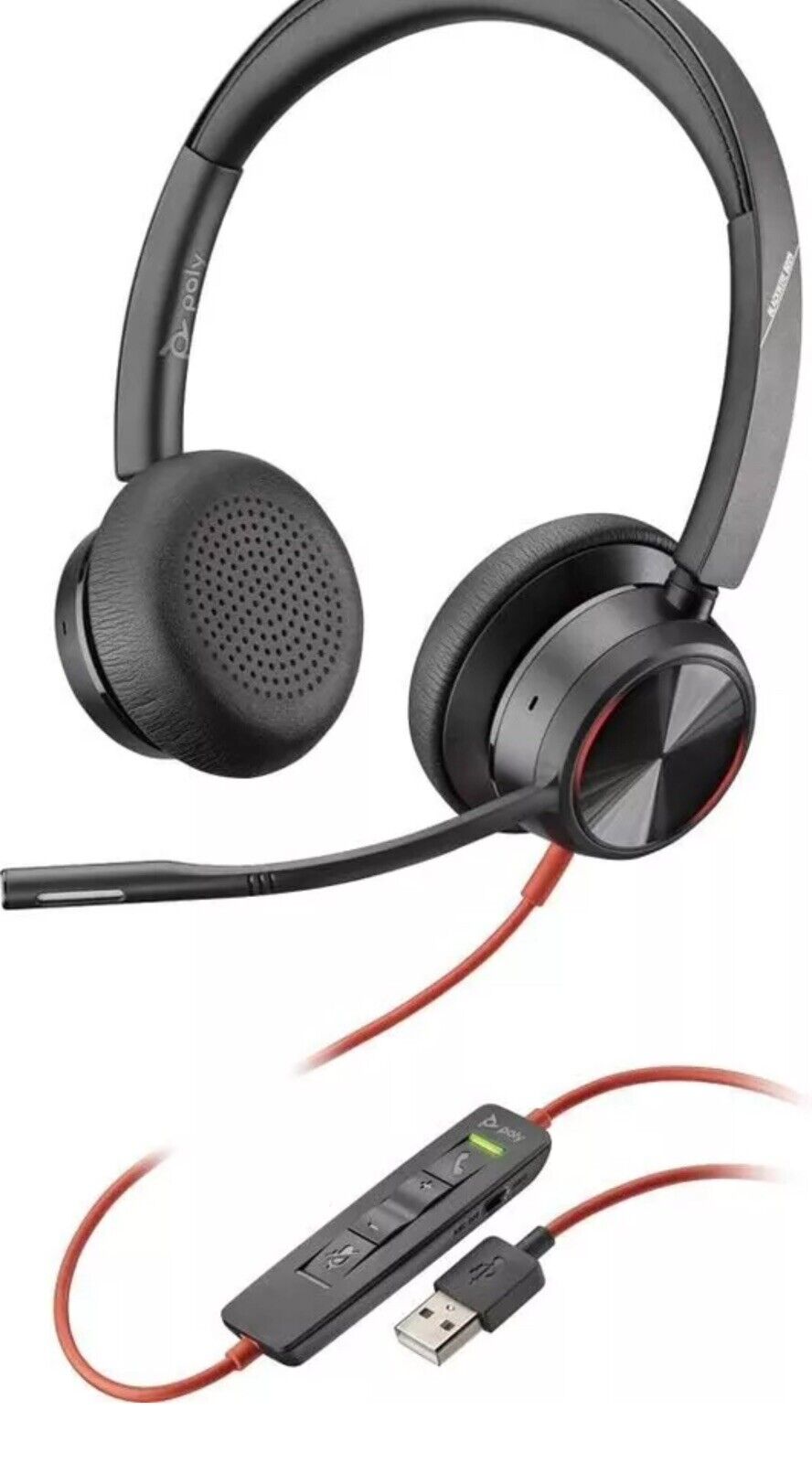 Poly Blackwire 8225 Headset Wired Noise Cancelling USB-A - Brand New