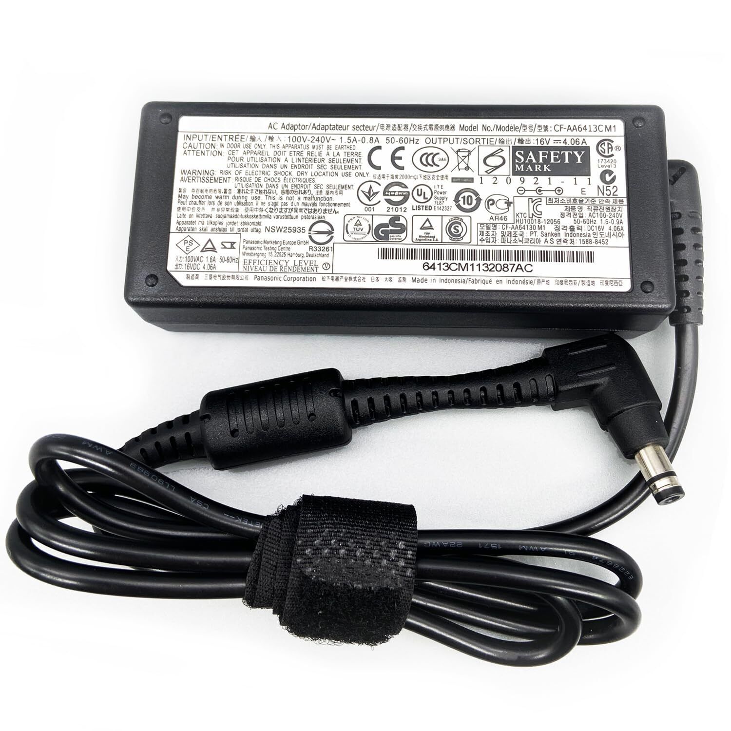 New Compatible with Panasonic 16V 4.06A CF-AA6413C M3 AC Adapter with Power C...