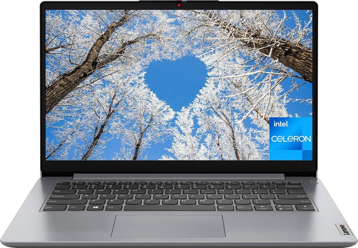 Lenovo Ideapad 1 Laptop for Student & Business, 14'' HD Intel Celeron 4GB RAM