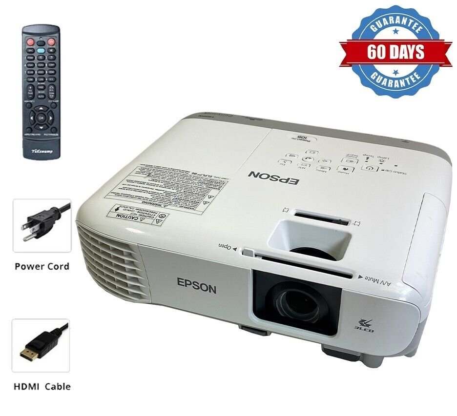 3700 ANSI 3LCD Contrast Projector for Home Theater Games 1080p HDMI w/Bundle