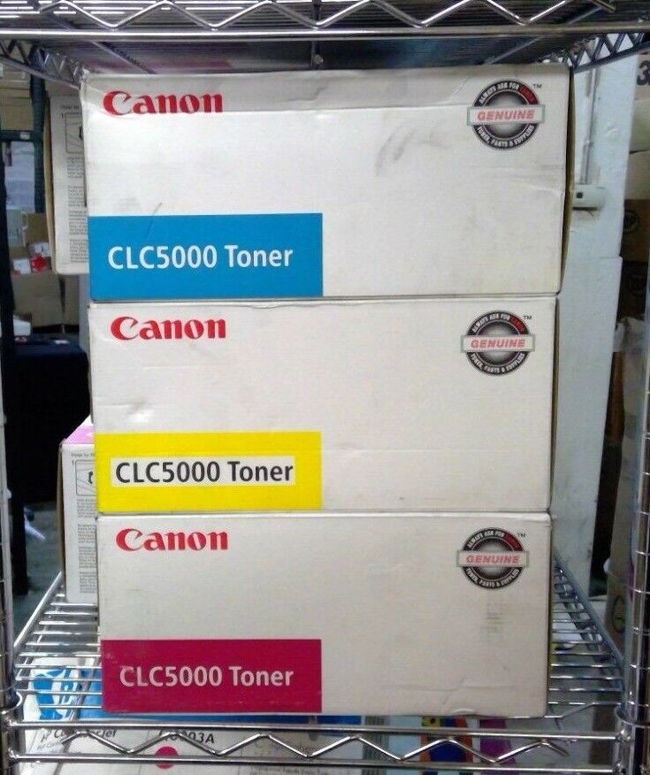 LOT OF 3 GENUINE NEW CANON CLC5000 5100 3900 4000 CYAN MAGENTA YELLOW SEALED