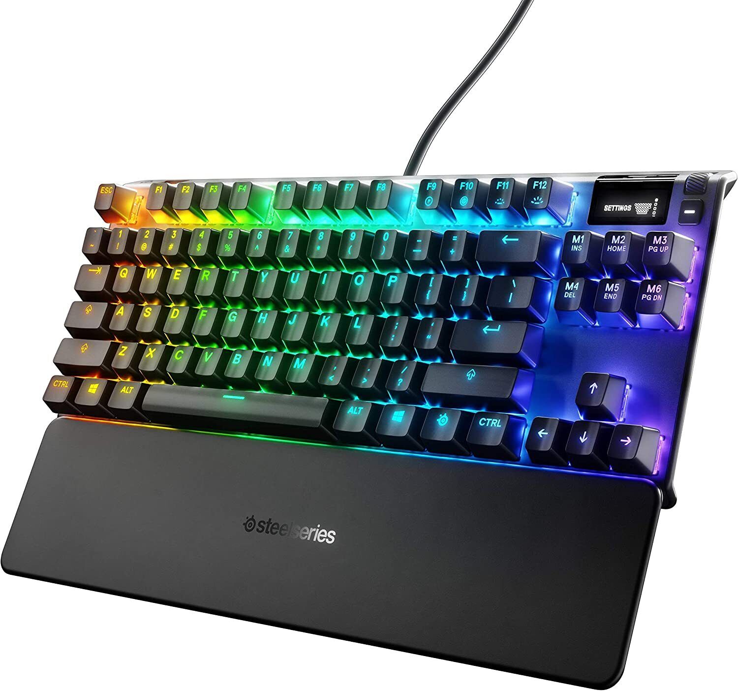 SteelSeries Apex 7 Wired TKL Mechanical Gaming Red Linear/Quiet Switch Keyboard