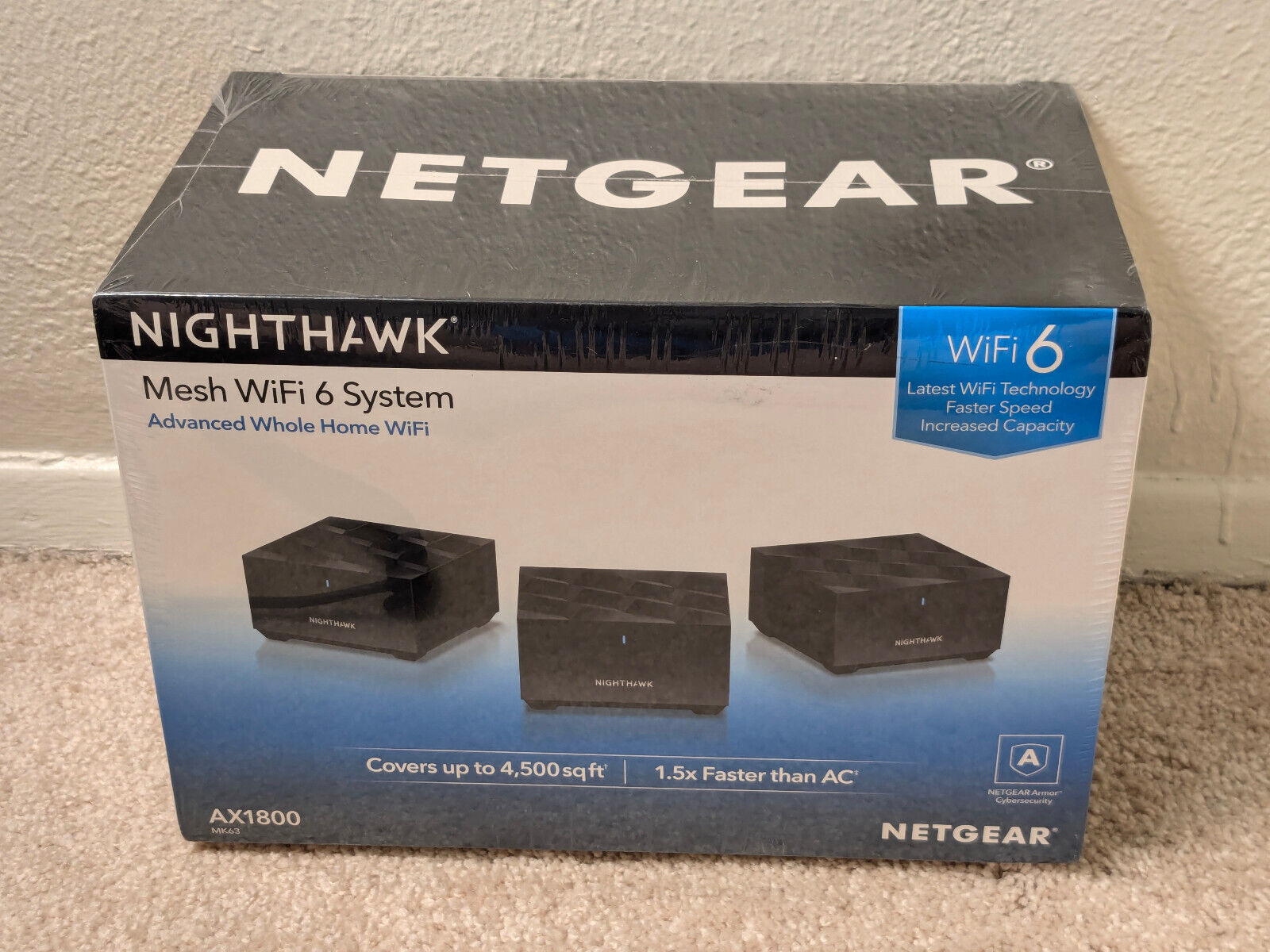 NEW SEALED NETGEAR Nighthawk MK63S AX1800 Dual-Band Mesh Wi-Fi 6 System