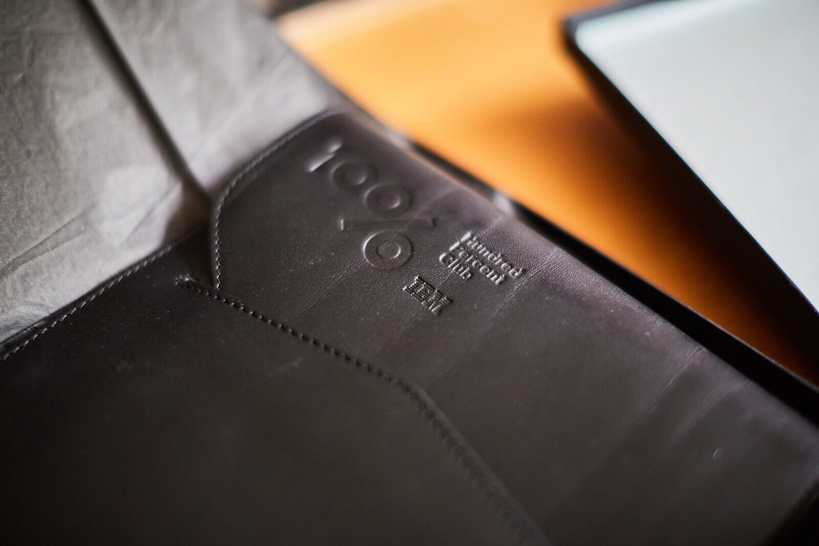 IBM 100% CLUB  -  Leather iPad Case Handmade In Italy By Borlino