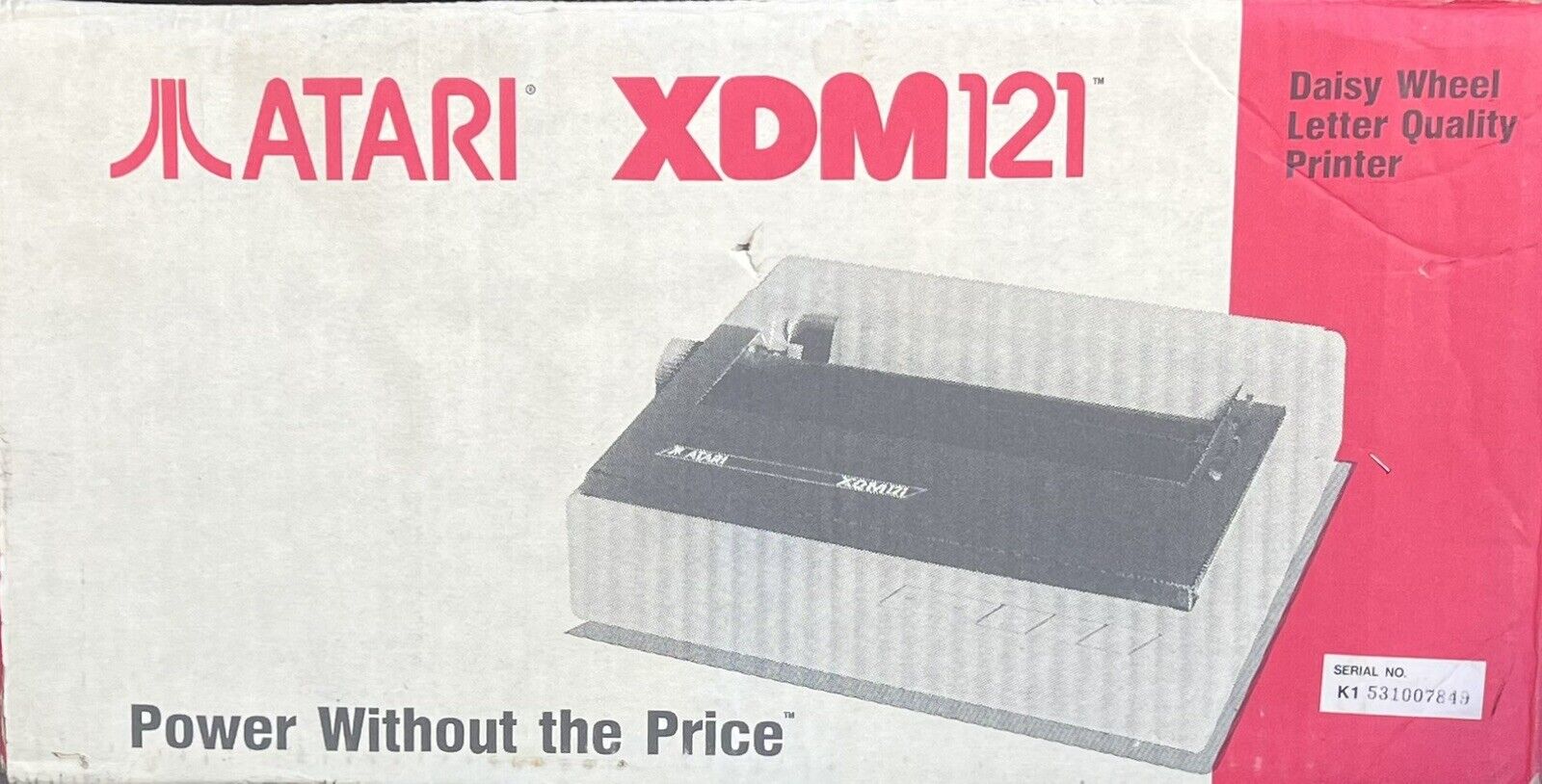 Vtg Atari XDM-121 Printer with Owners Manual and Box