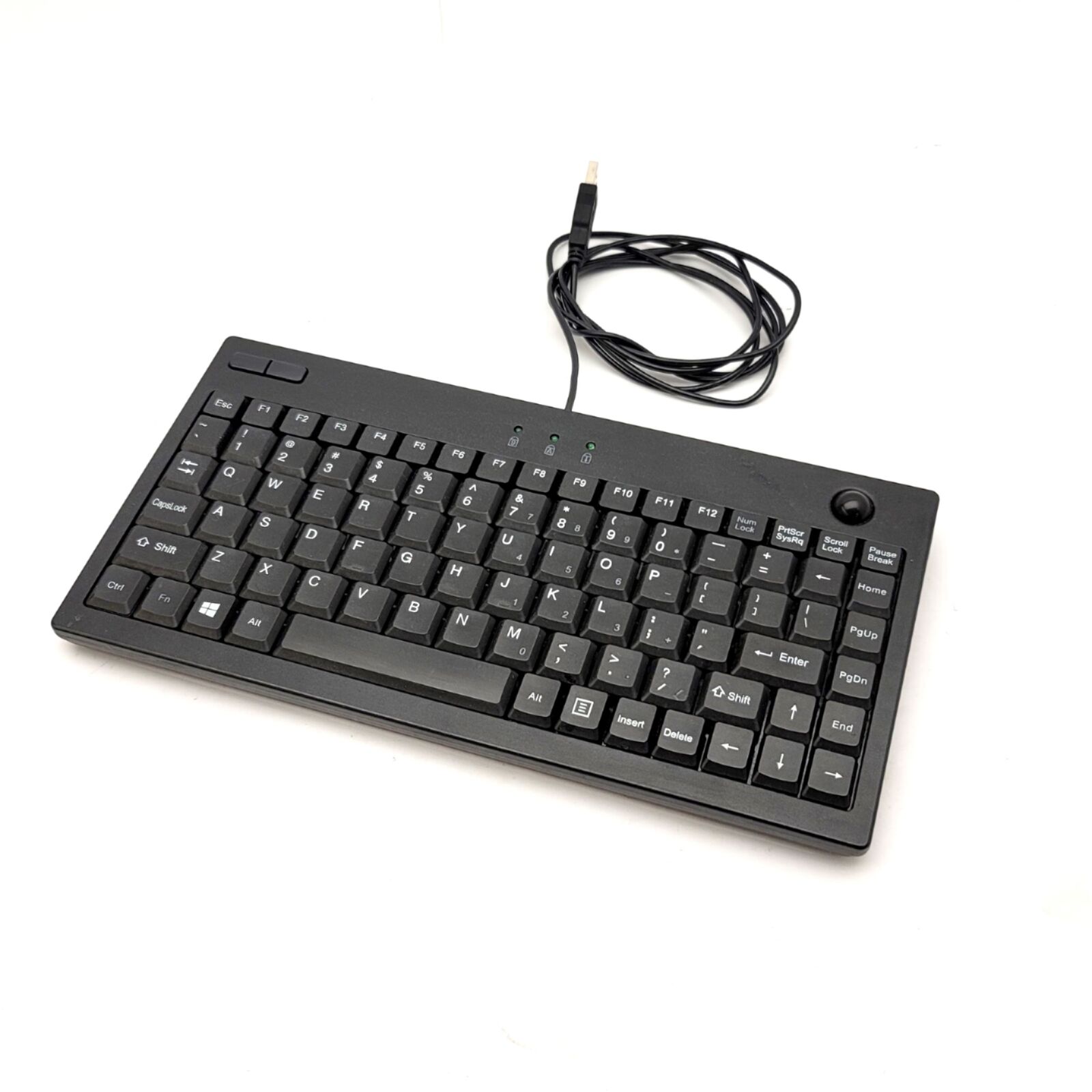 Adesso AKB-310UB Miniature Keyboard With Built in Optical Trackball, USB Cable