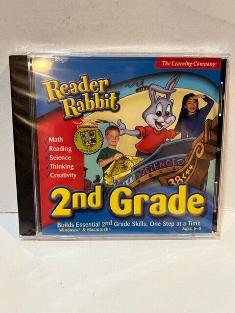 READER RABBIT 2ND GRADE WITH BONUS KID PIX DELUXE 3 WIN/MAC CD-ROM