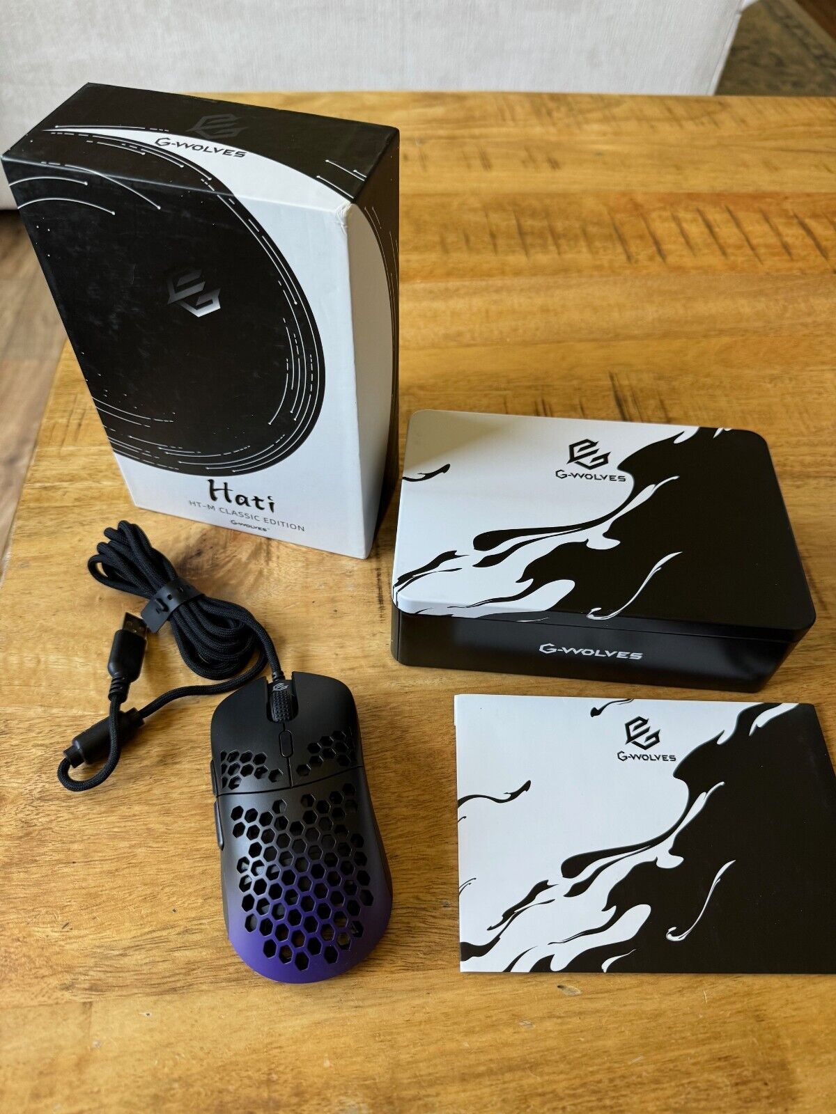 G-Wolves Hati HT-M Lightweight Honeycomb Wired Gaming Mouse (RARE Purple Fade)