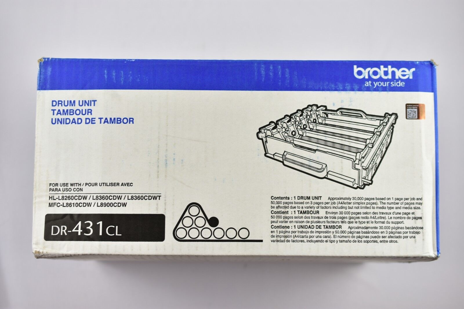Brother DR431 Drum Unit Genuine HL-L8260CDW HL-L8360CDW BRAND NEW IN OPENED BOX