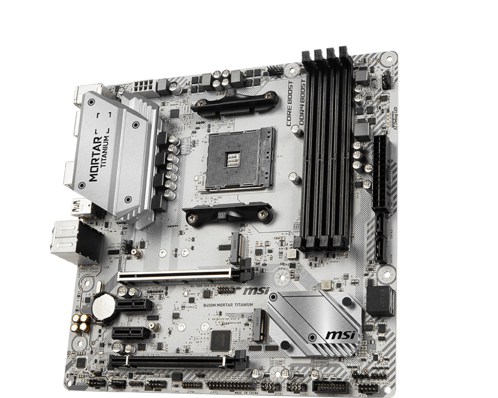 For MSI B450M MORTAR TITANIUM Titanium Edition AMD Game Motherboard DDR4 White
