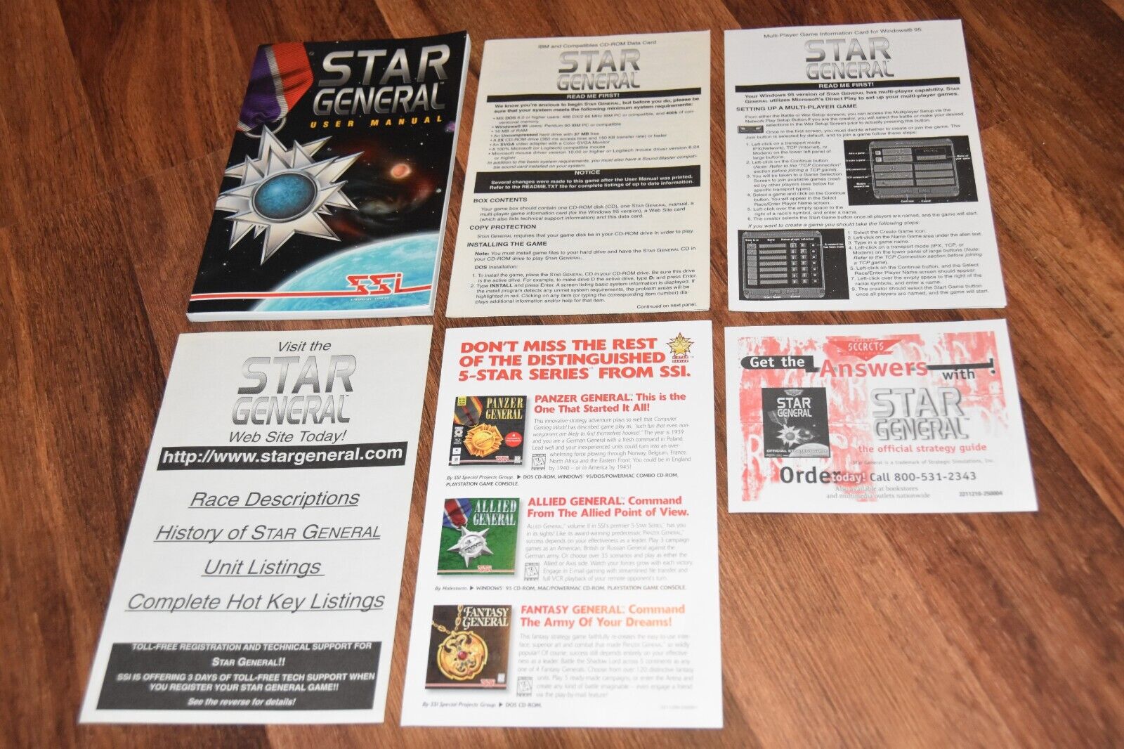 1996 Star General Users Guide Paperwork Lot SSi MIndscape software vintage pc