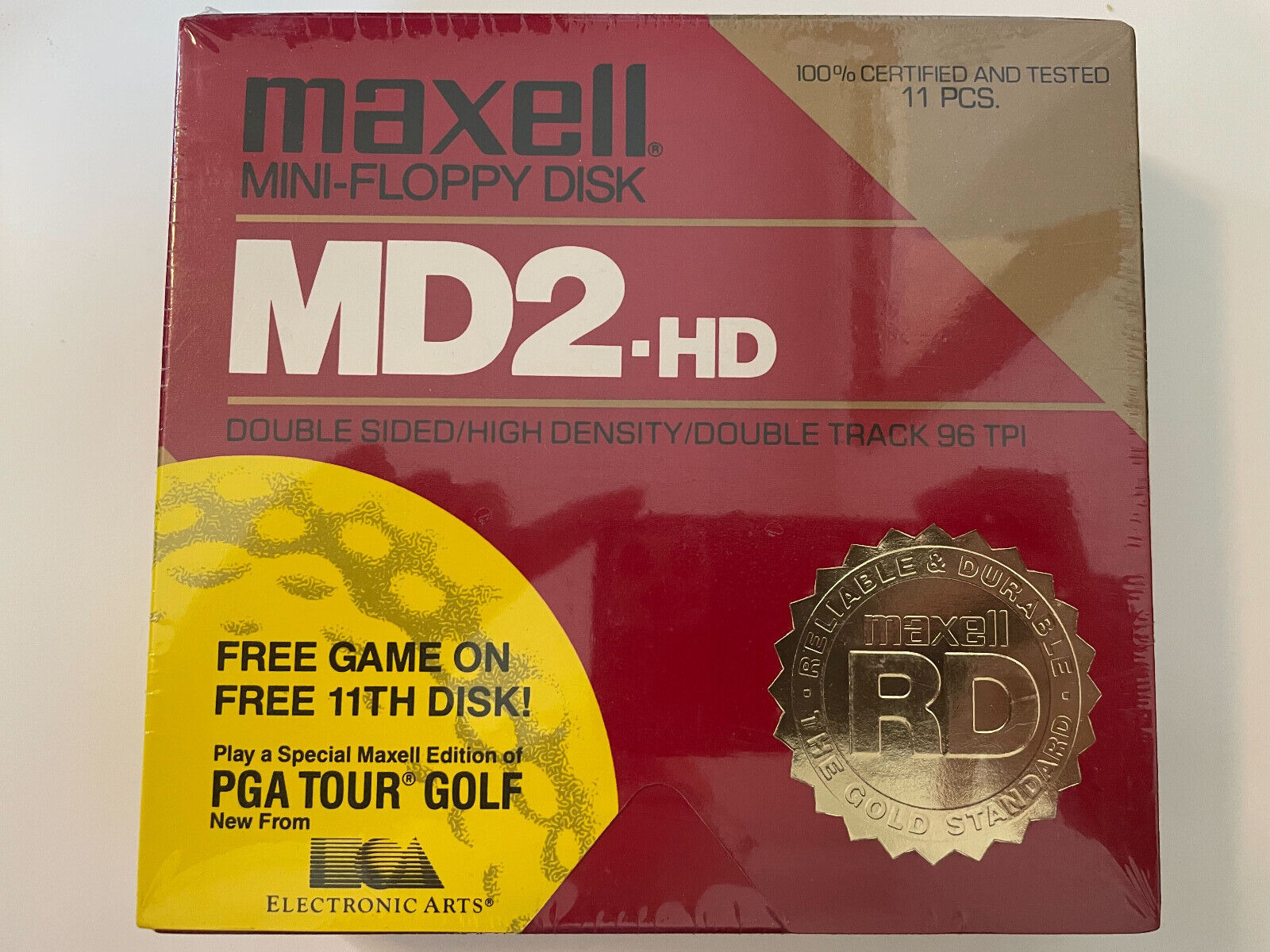 Maxell Mini-Floppy Disk MD2.HD Double Sided/High Density 96 TPI (11 Pcs)
