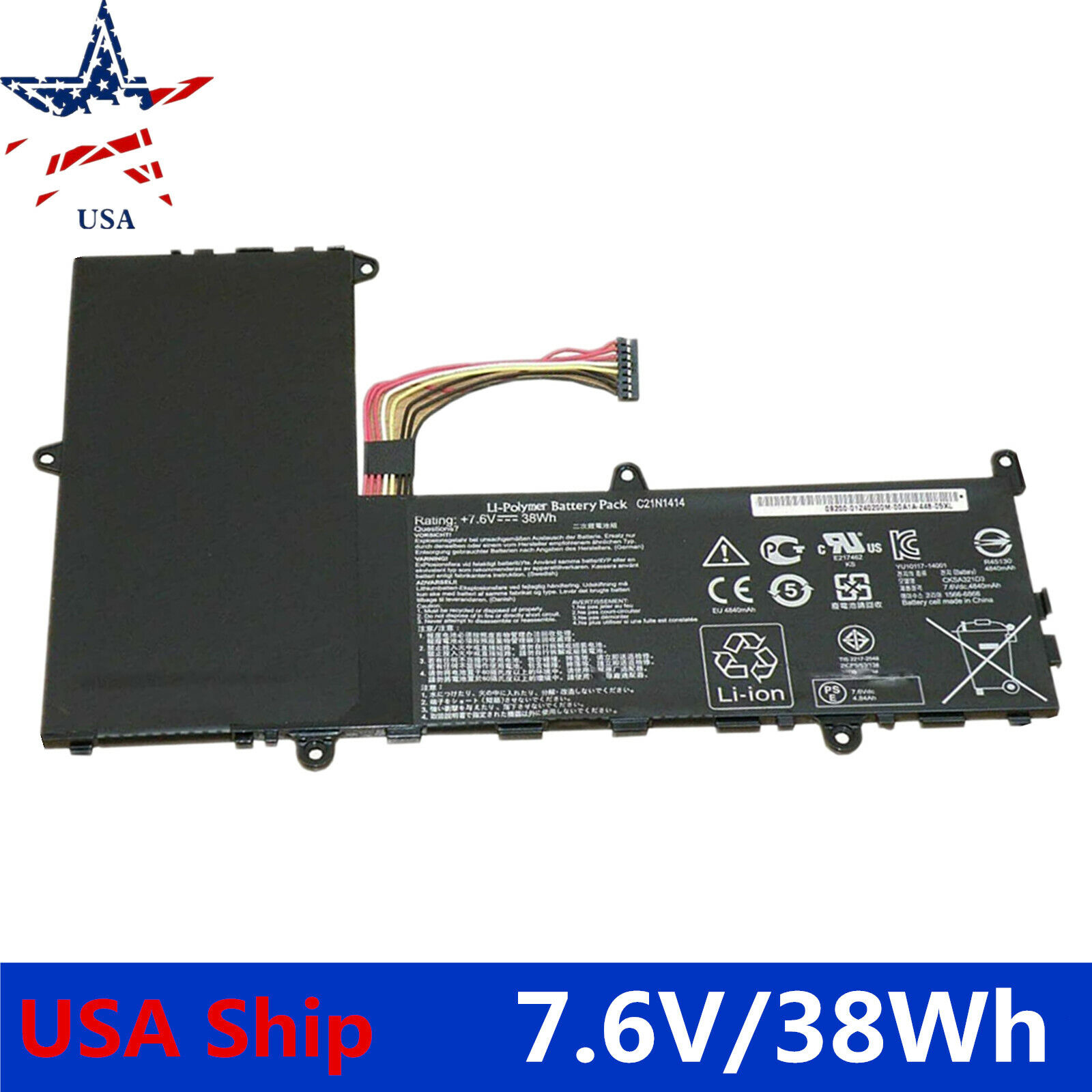 replacement  new  battery C21N1414 For ASUS EeeBook X205T X205TA 38Wh