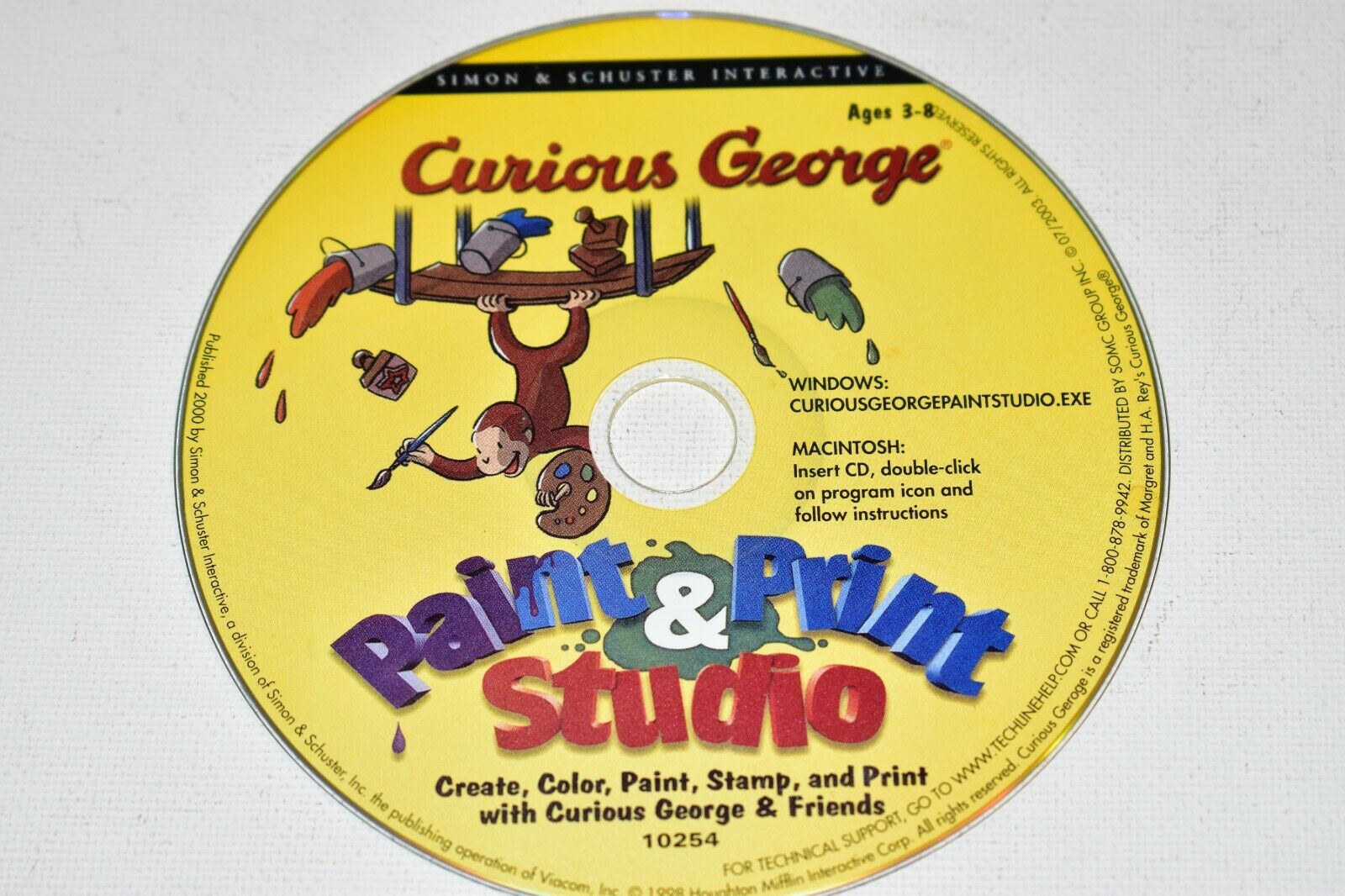 Macmillan Curious George Paint and Print Studio for PC, Mac Disc Only V8