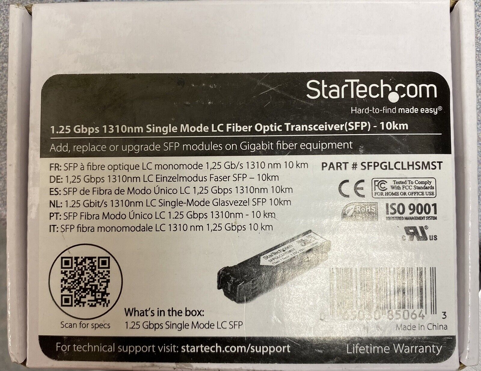 StarTech SFPGLCLHSMST StarTech.com Cisco Compatible Gigabit Fiber SFP Transceive