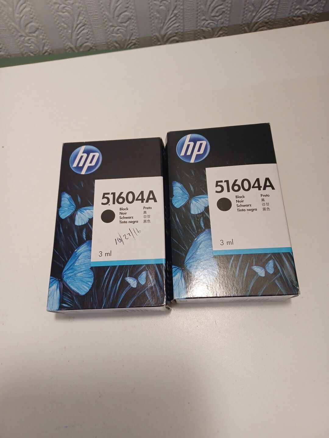 Hp 51604A Black Printer Ink Expire 2018 Lot Of 2 Sealed 