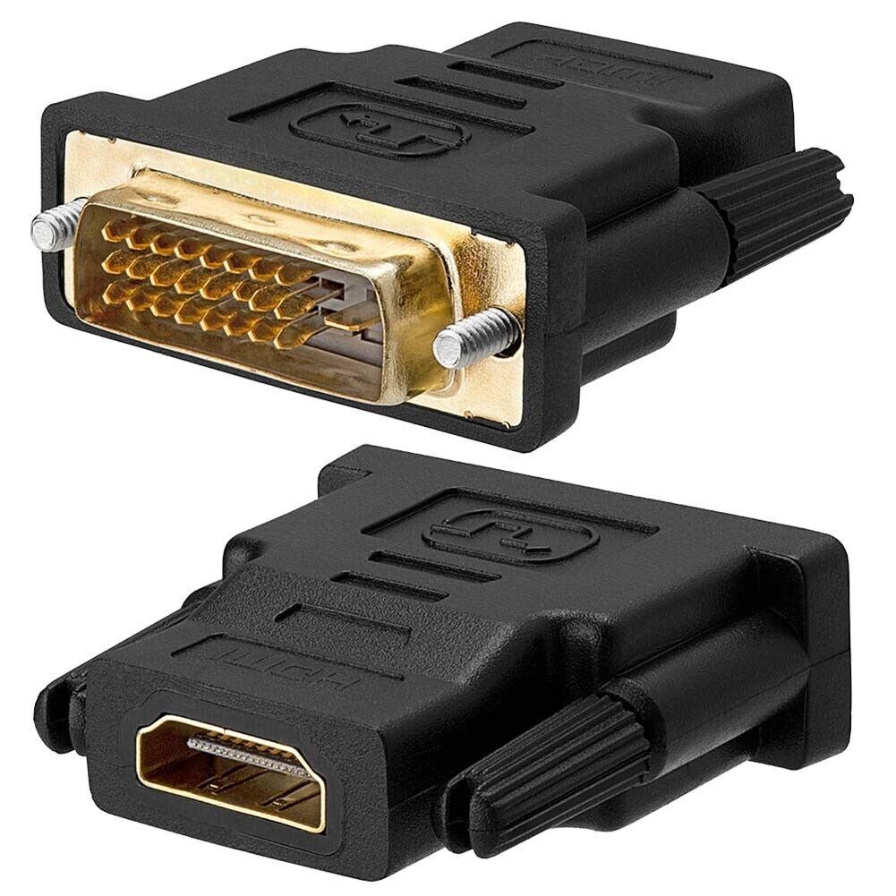 2x DVI-D Single Link Male to HDMI Female Video Adapter Connector Converter HDTV