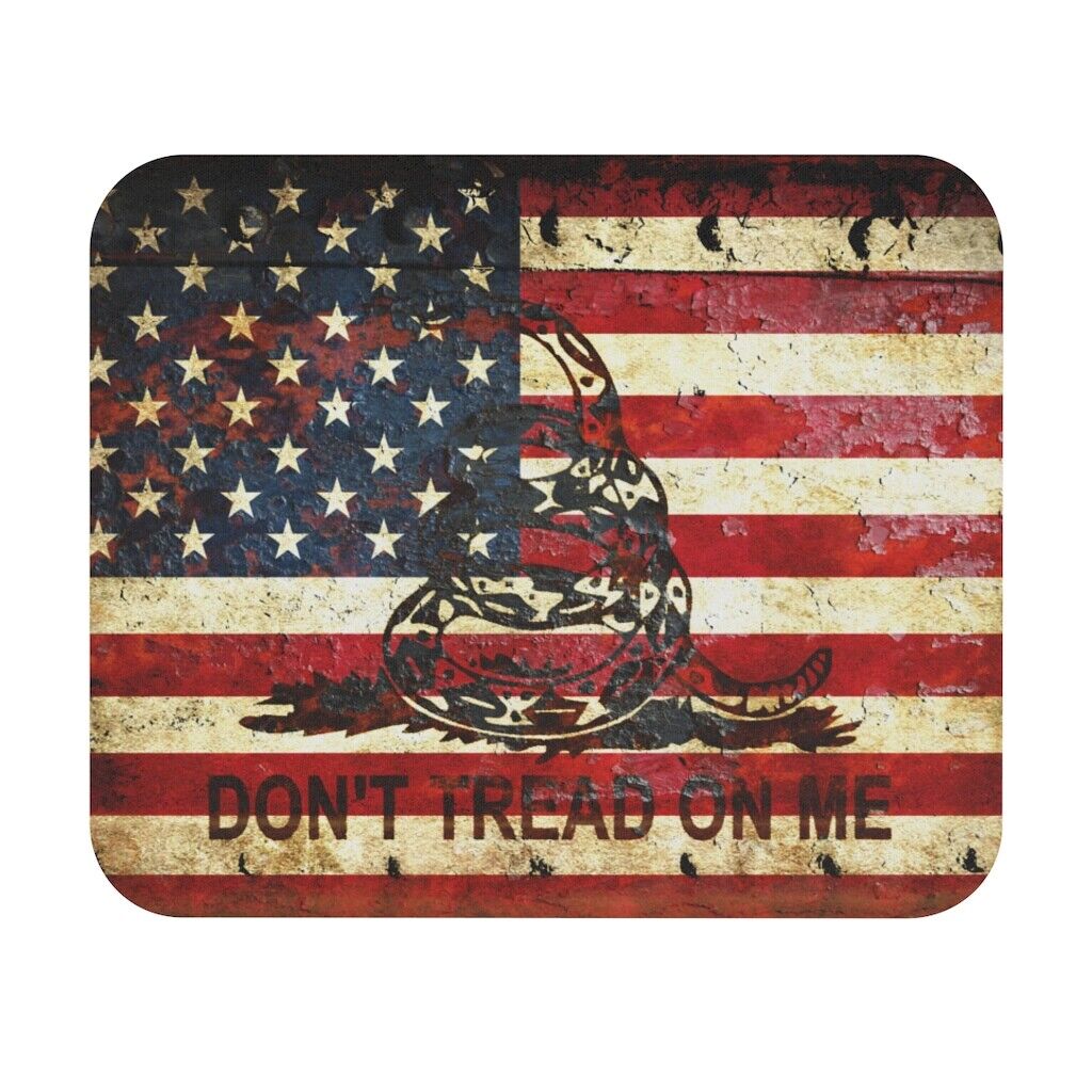 American and Gadsden Flag composition Print on Mouse Pad - Don\'t tread on me