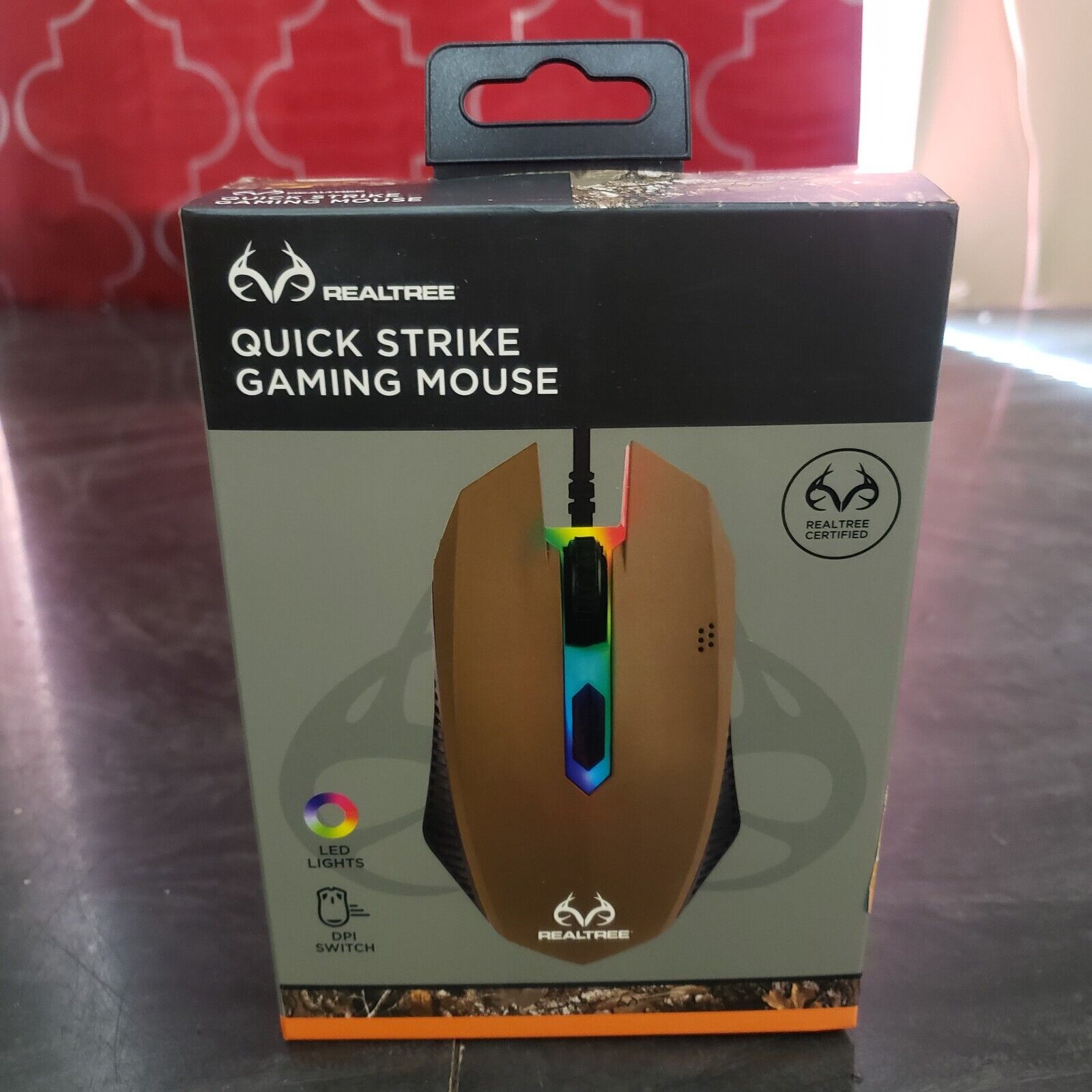 Vivitar RealTree Quick Strike Gaming Mouse LED Lights DPI Switch GRLT1004