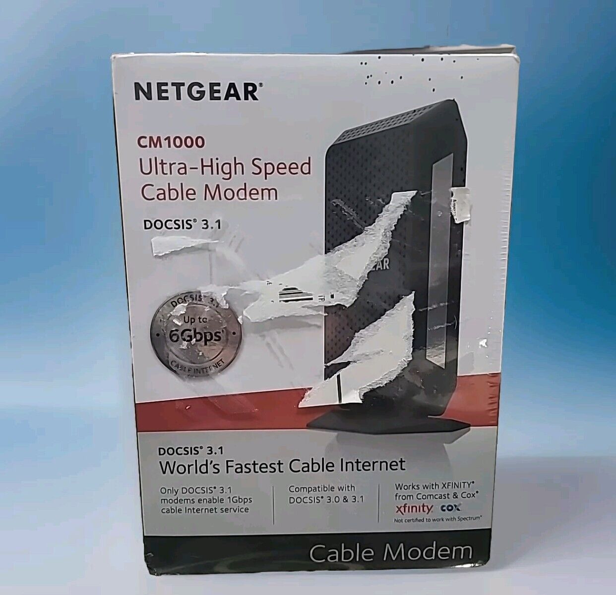 NETGEAR CM1000 DOCSIS Ultra High Speed  Cable Internet Modem 6Gbps 1.8 Gbps NIB