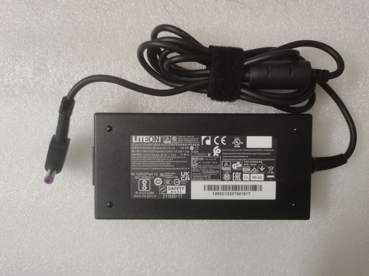 Original LITEON 20V 6A PA-1121-76 For MSI/Clevo Laptop 120W 5.5*2.5mm AC Adapter