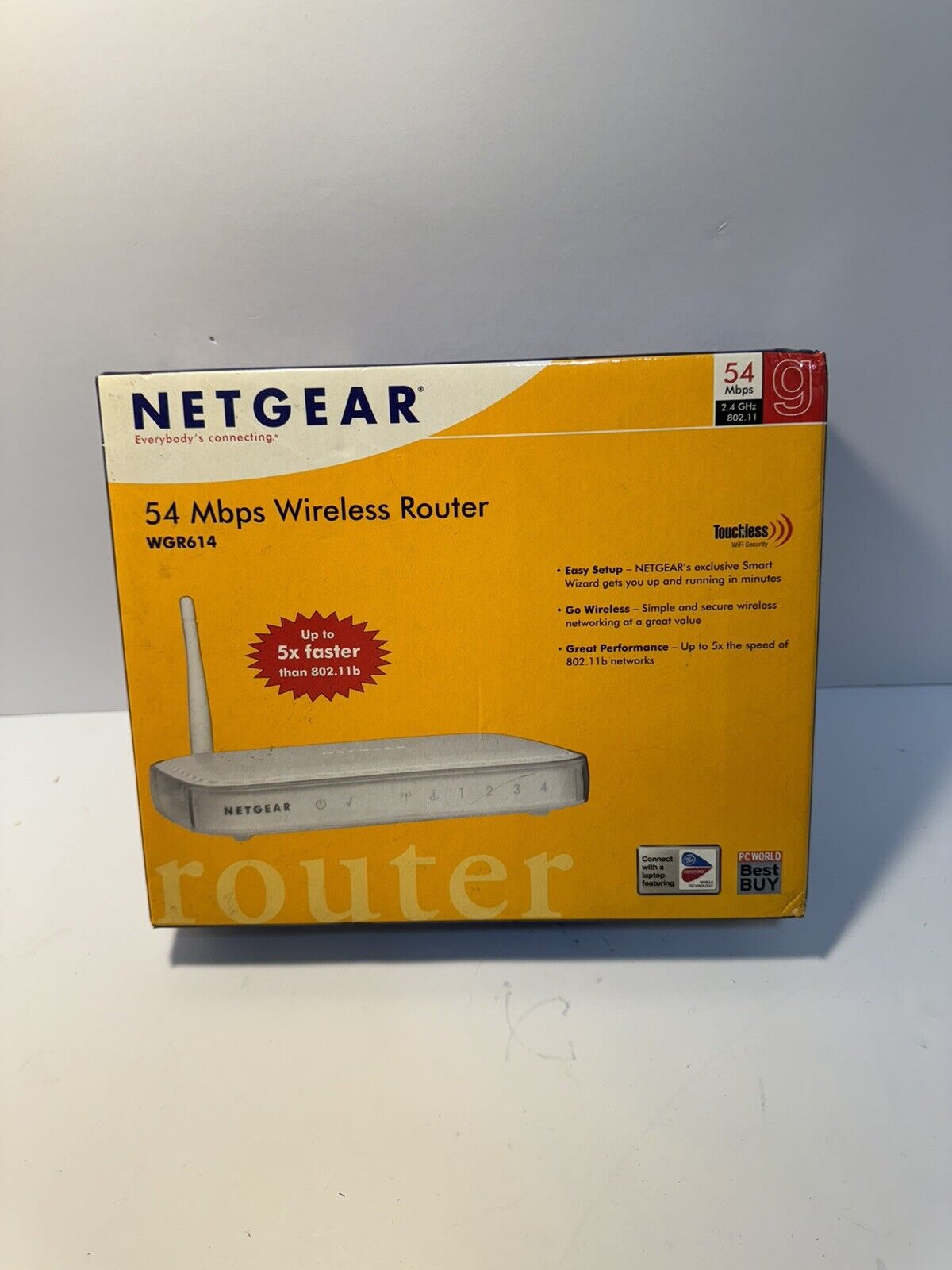 Netgear WGR614v10 54 Mbps 4-Port 10/100 Wireless N Router