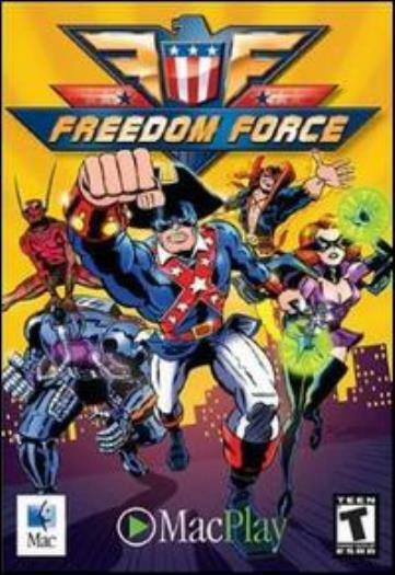Freedom Force + Manual MAC CD good vs evil superhero comic book roleplaying game