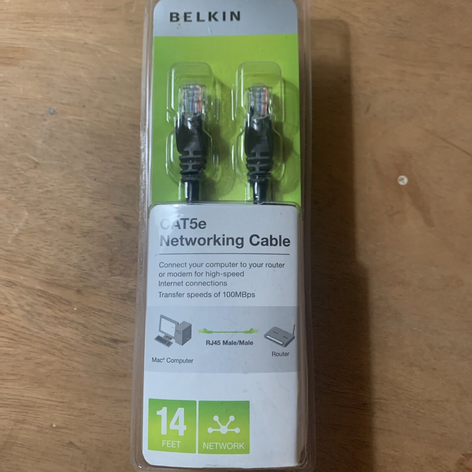 Belkin Fast CAT5e Networking Ethernet Cable RJ45 Male/Male 14 FT 4.3 M 