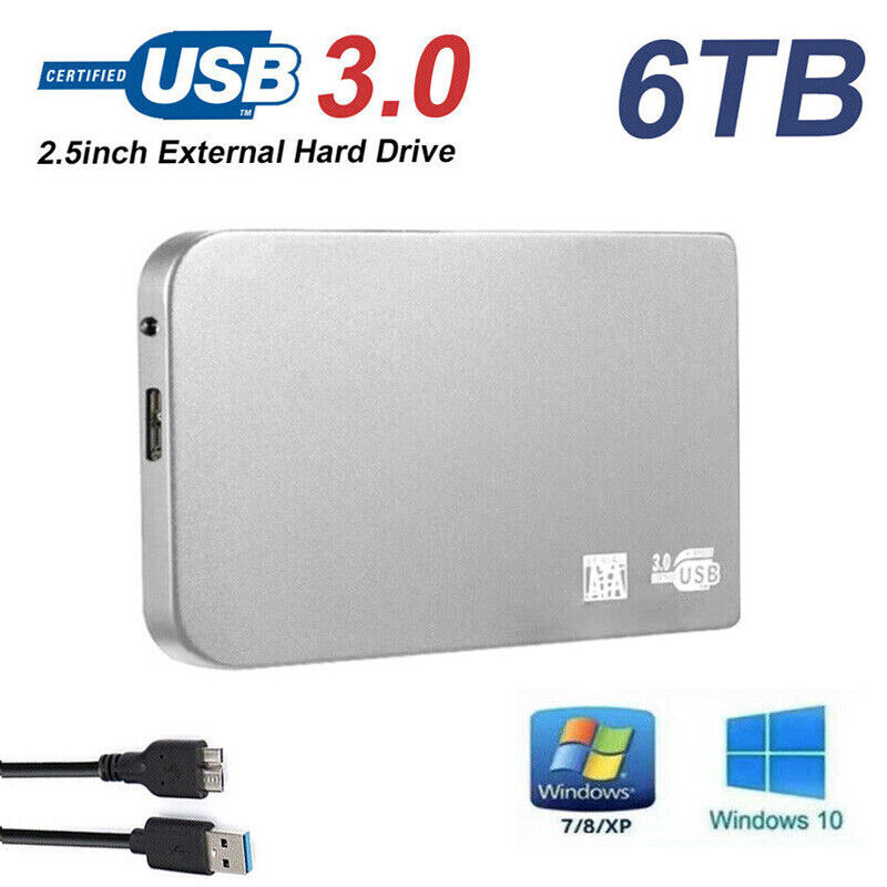 Portable 2.5inch Mobile Hard Drive Disk 6TB Mobile Storage Drive for Laptops