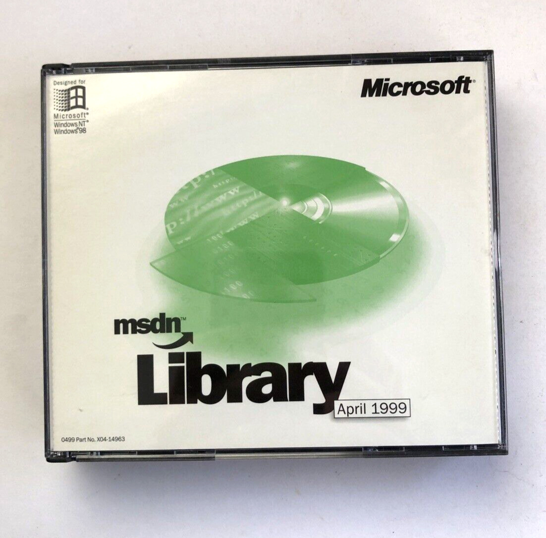 Microsoft MSDN Library Three CD Set for Windows 98 Windows NT 1999