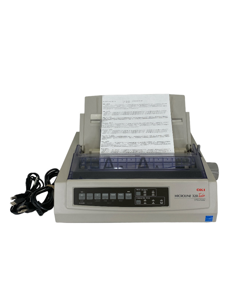 OKI Microline 320 Turbo 9 Pin Dot Matrix Printer D22800A USB and Parallel