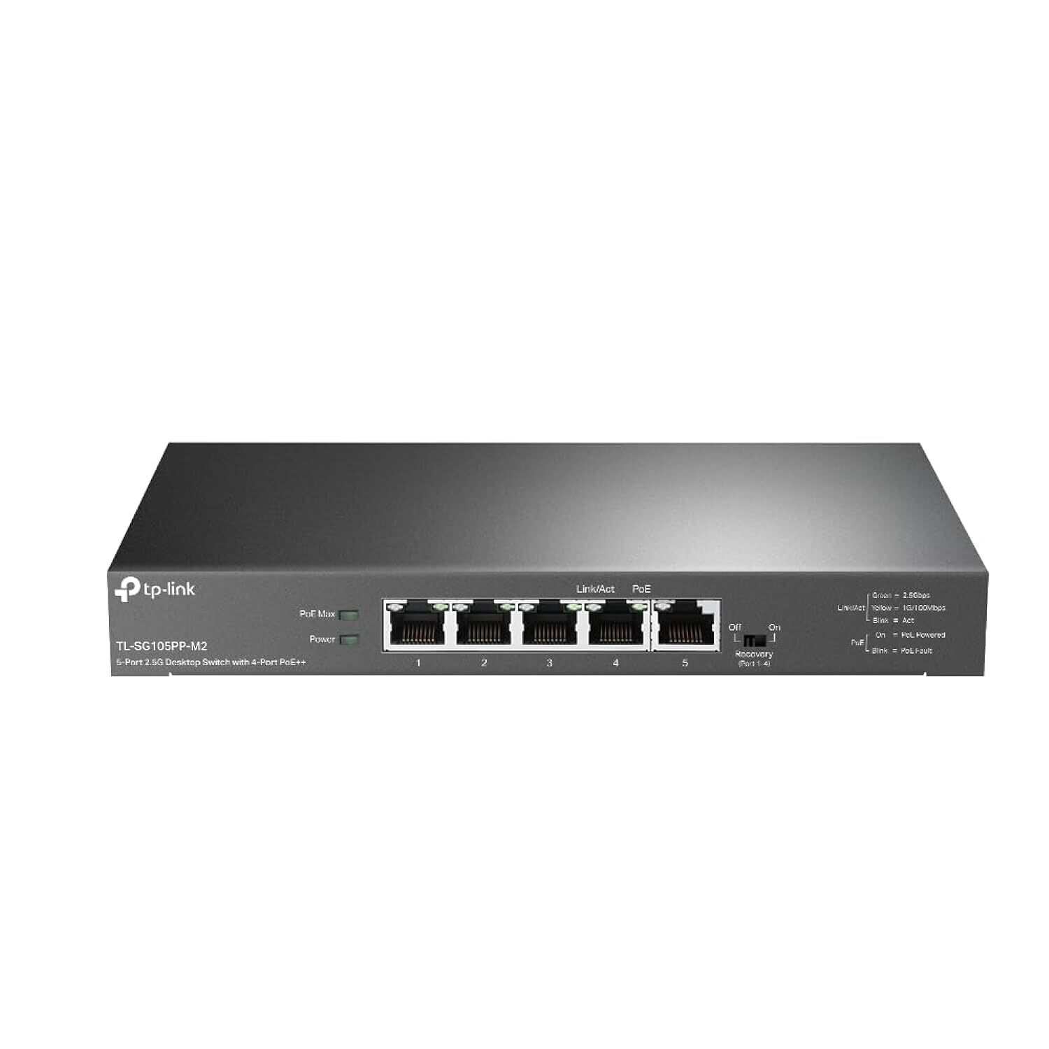 TP-Link TL-SG105PP-M2 | 5 Port 2.5 Gigabit Switch | Multi-Gigabit | 4 PoE++ Po