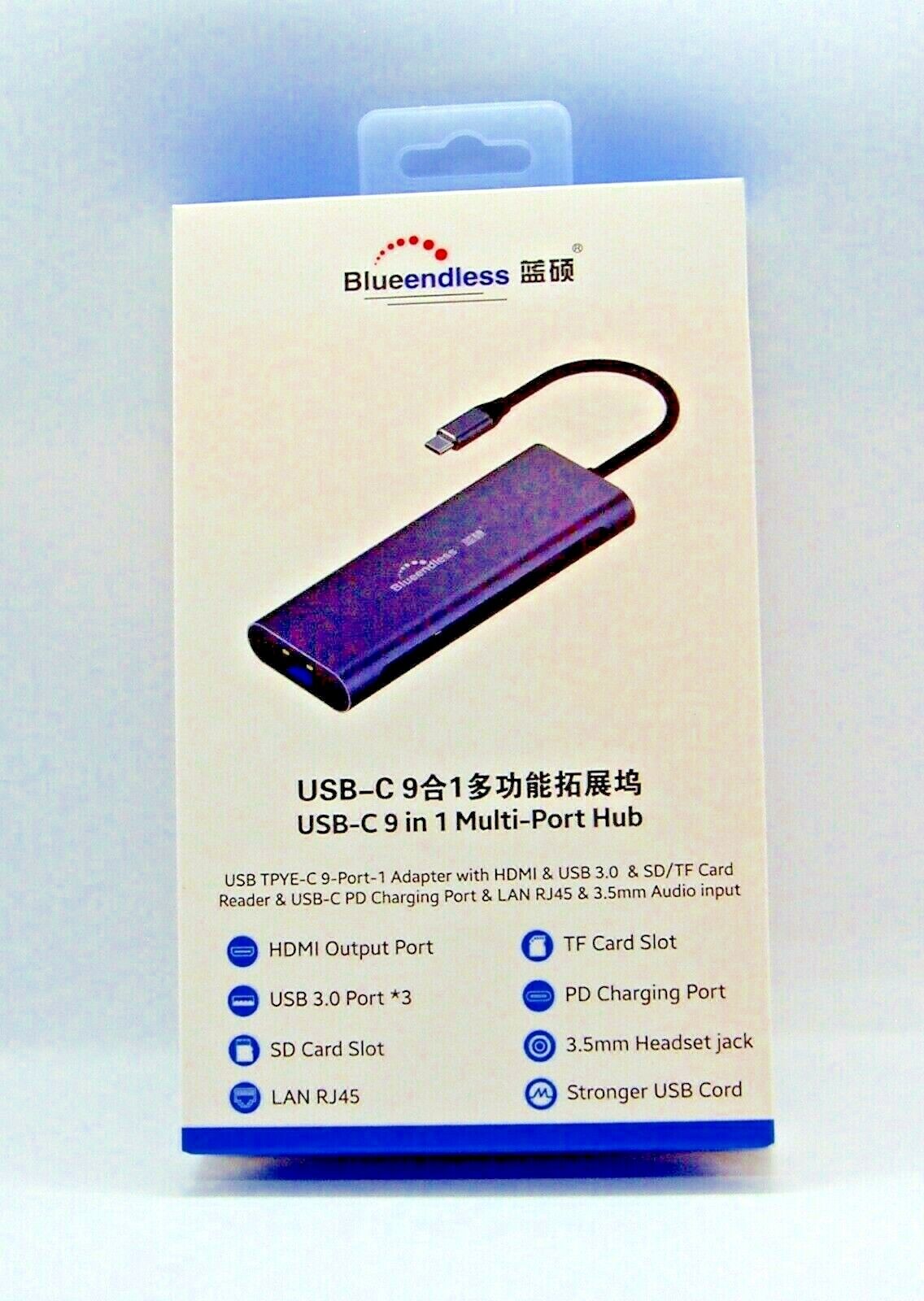 USB C Hub 9 in 1 Multi-Port USB C Docking Station Laptop Adapter. Buy 2 Get 3