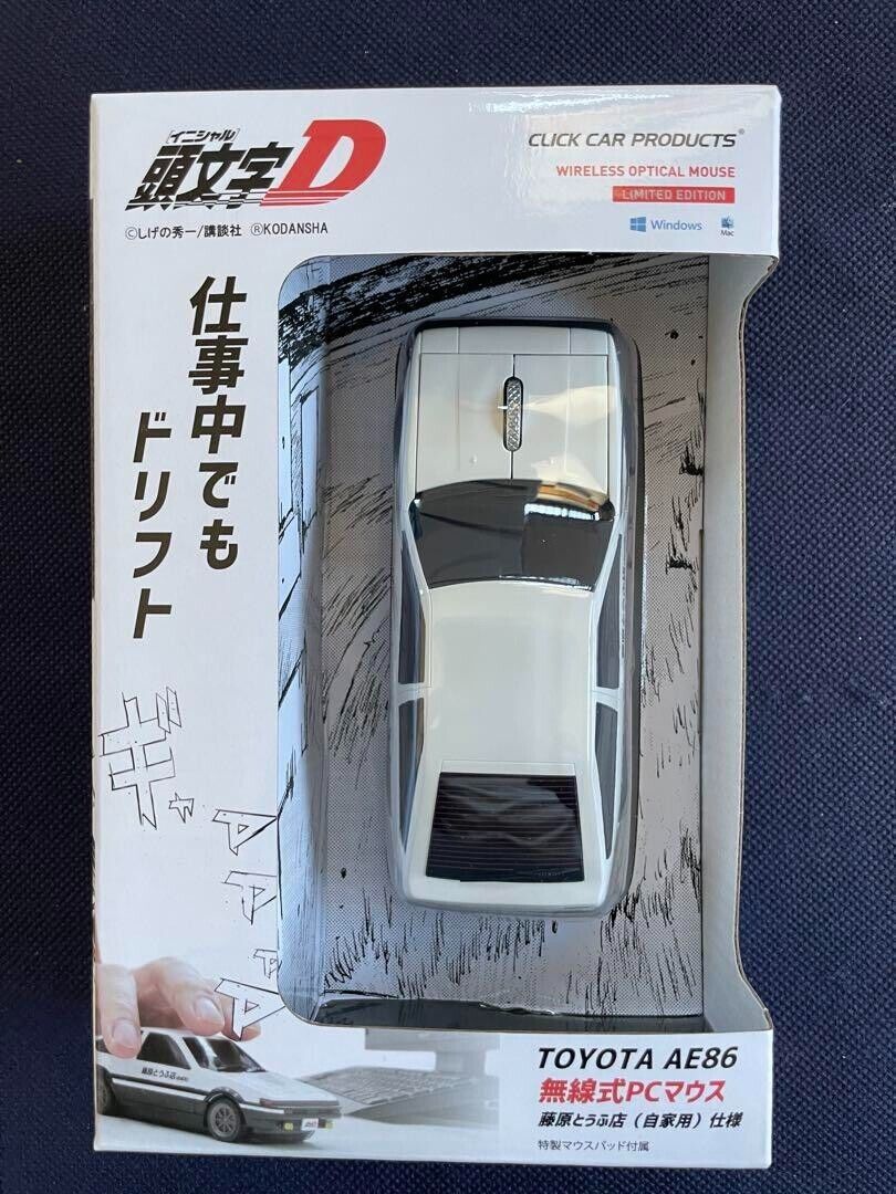 Initial D Wireless Mouse AE86 Computer PC Mouse & Pad from japan