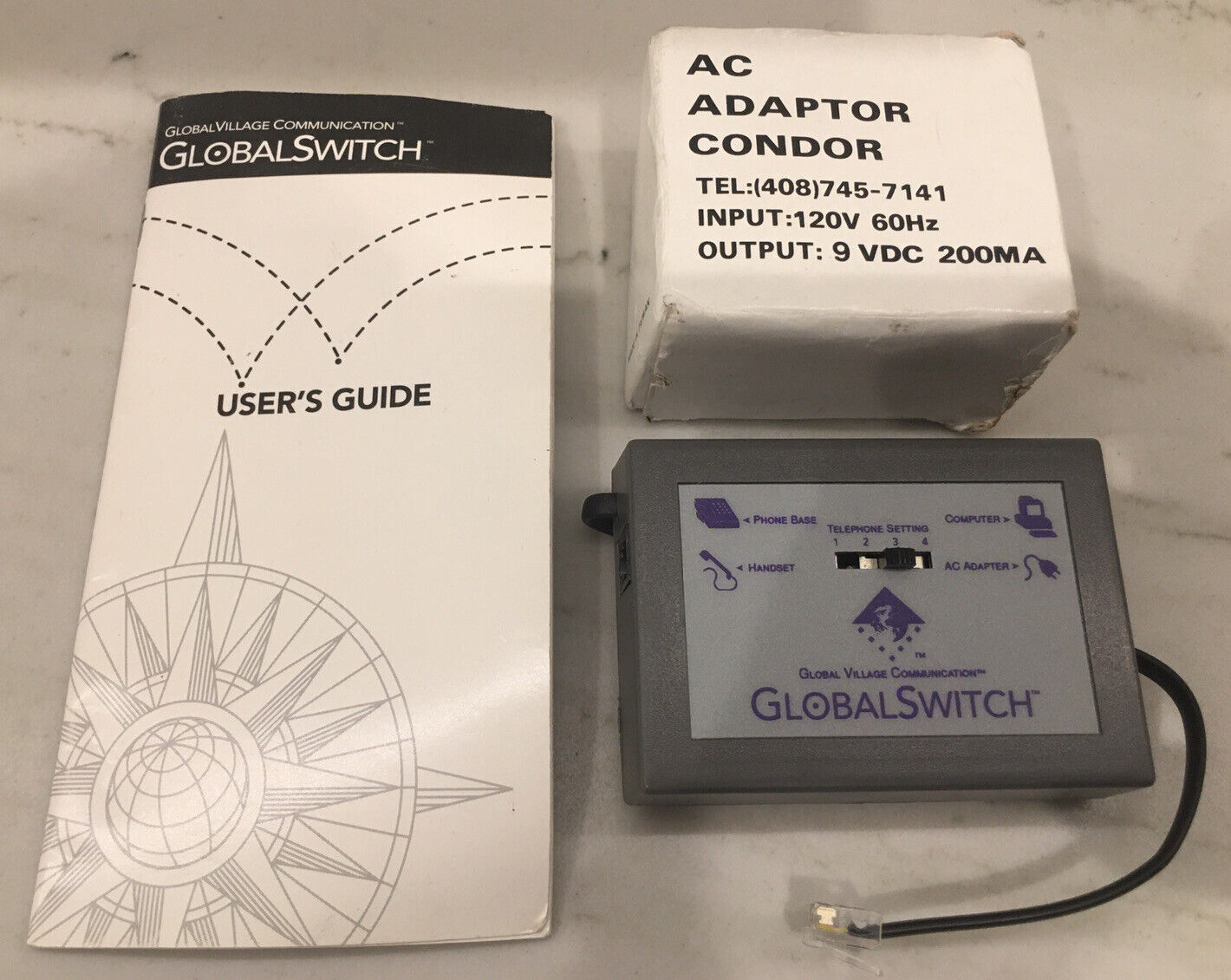 Global Village Communication GlobalSwitch for PowerBook or TelePort fax/moded