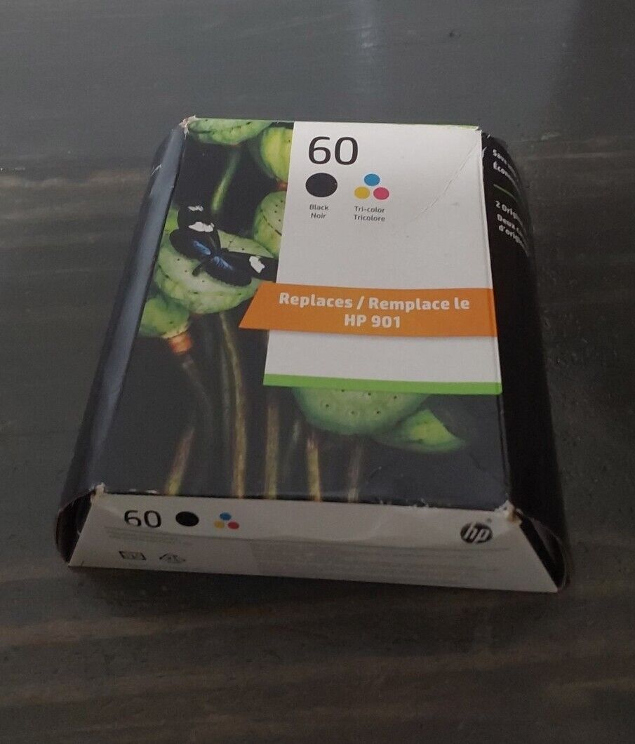 Genuine HP 60 Black & TriColor Ink Cartridges N9H63FN Combo Pack 2025 T