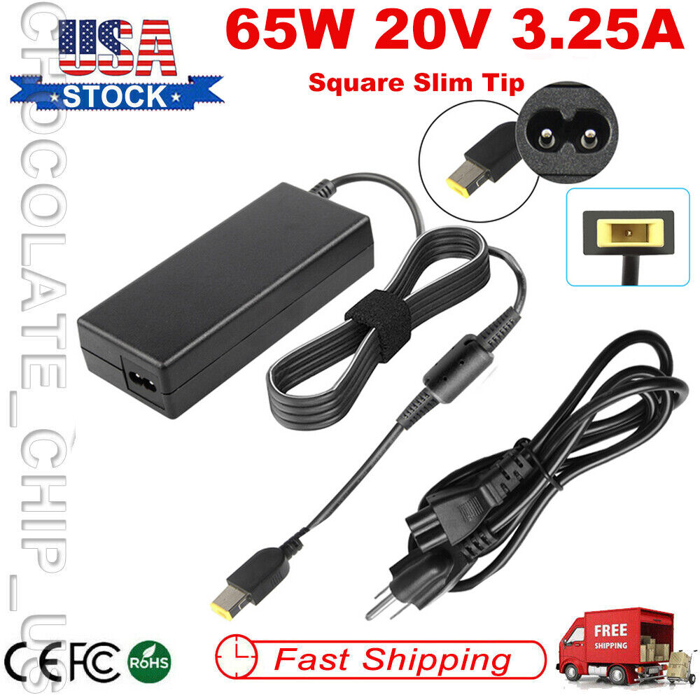 AC Power Supply Adapter 20V 65W Charger for Lenovo ThinkCentre M73 M93 M93p w/PC